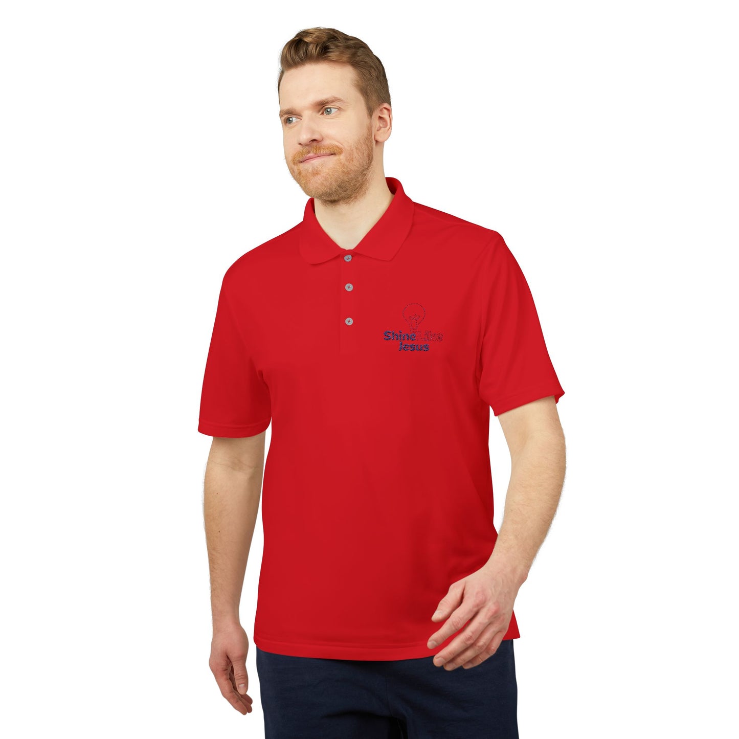 Adidas Unisex Performance Polo - Shine Like Jesus
