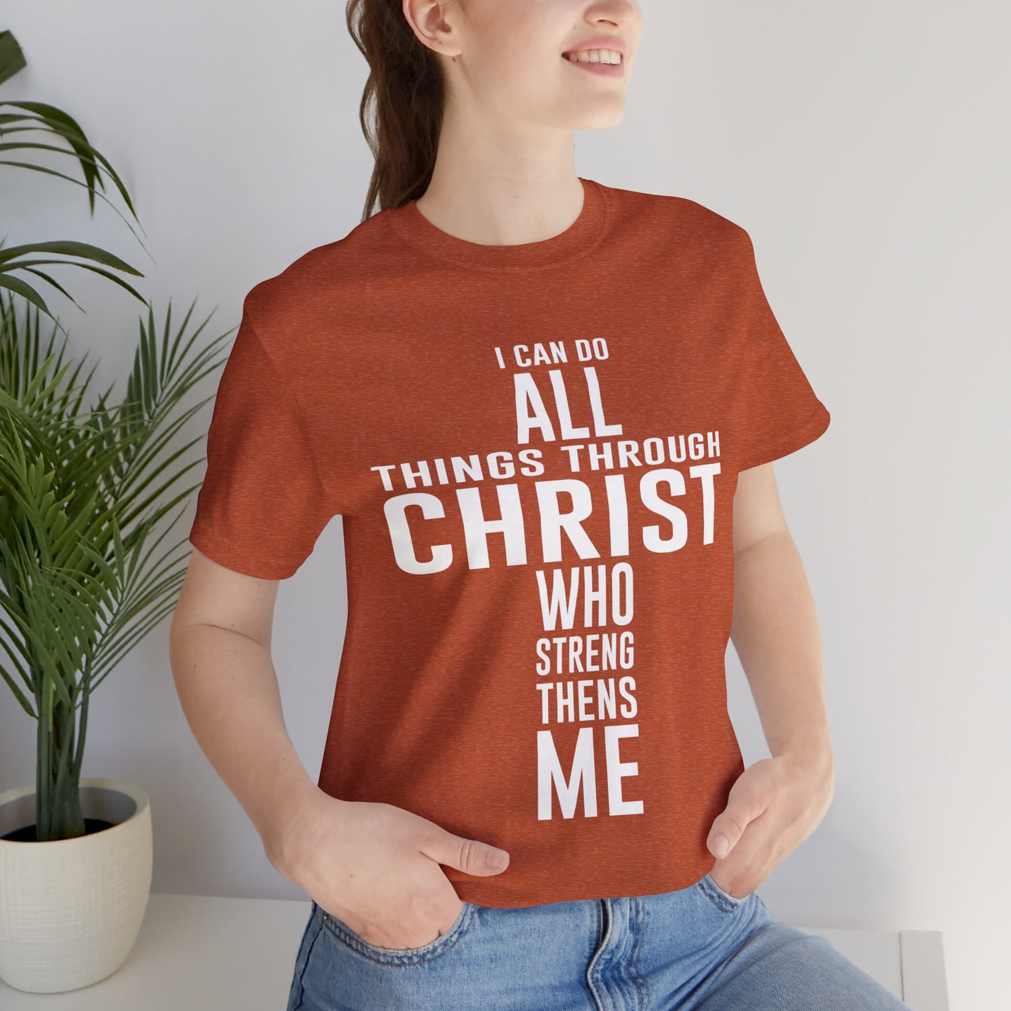 I can do all things through Christ Unisex Jersey Short Sleeve Tee