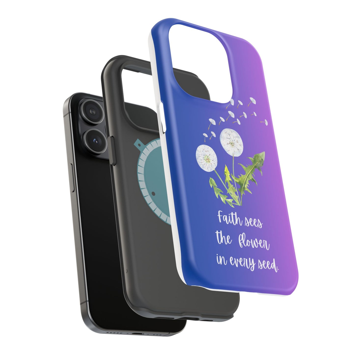 Phone Case - Faith Sees the Flower in Every Seed Inspirational Magnetic Tough Case