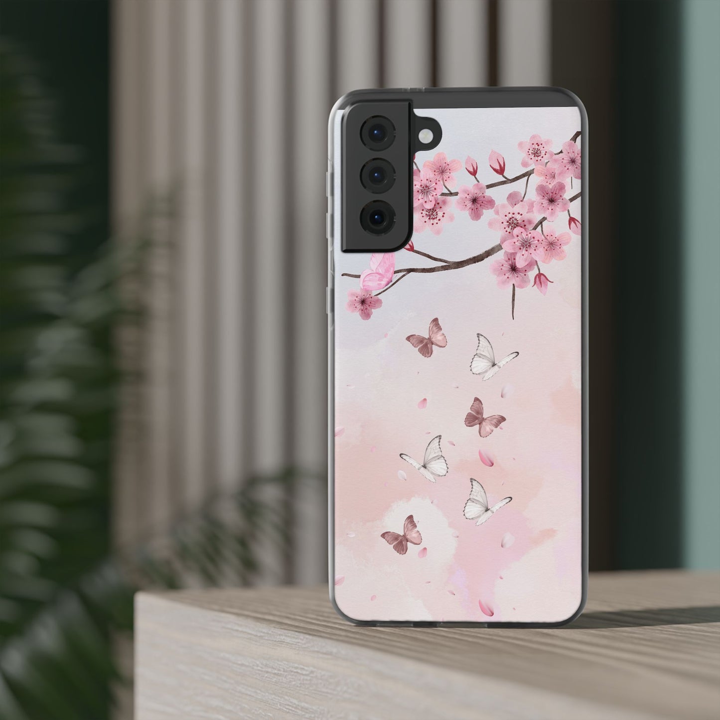 Pink Floral Flexi Case