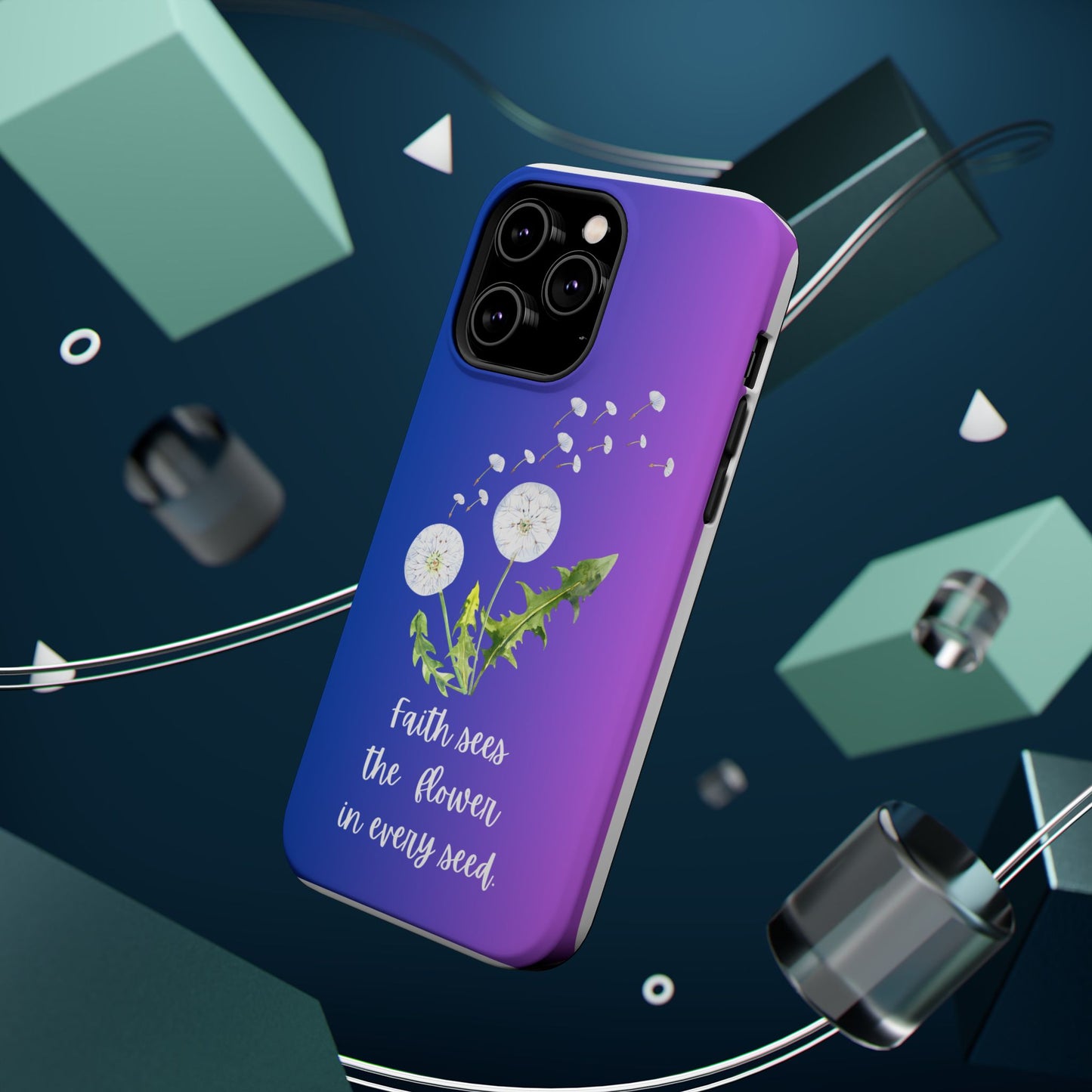 Phone Case - Faith Sees the Flower in Every Seed Inspirational Magnetic Tough Case