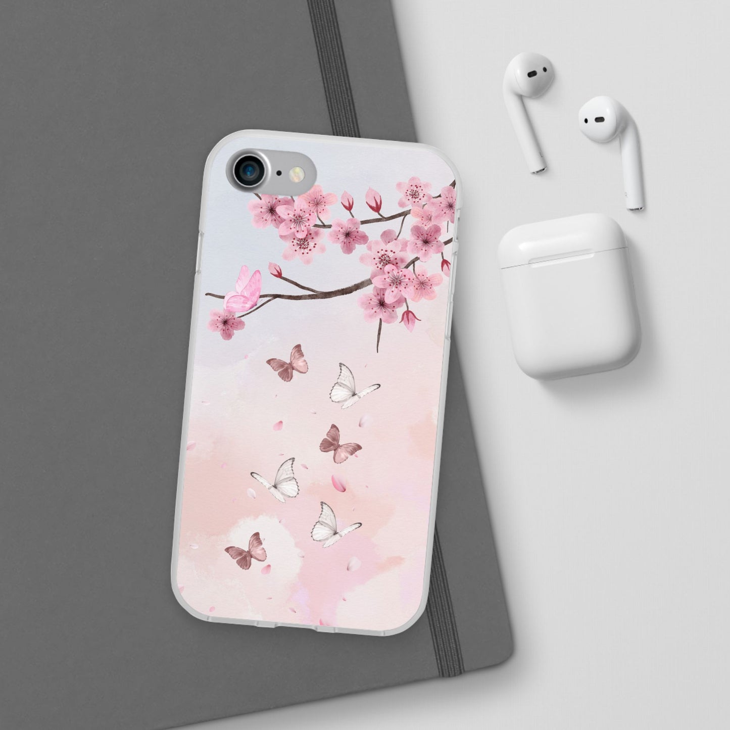 Pink Floral Flexi Case