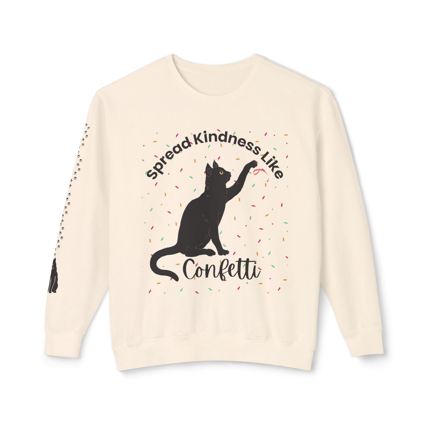 Unisex Lightweight Crewneck Sweatshirt Spread Kindness Like Confetti