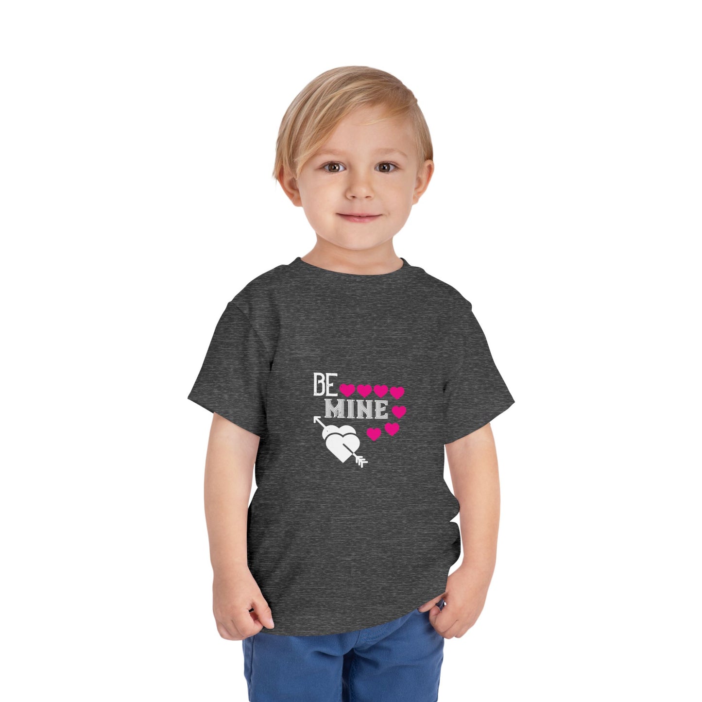 Be Mine Toddler Short Sleeve Tee - Cute Valentine’s Day T-Shirt for Kids