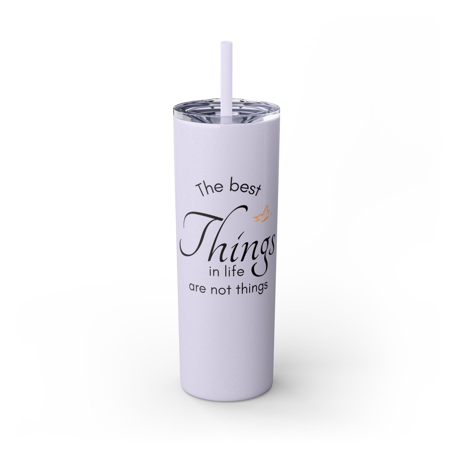 20oz Skinny Tumbler with Straw - Inspirational Reminder Cup