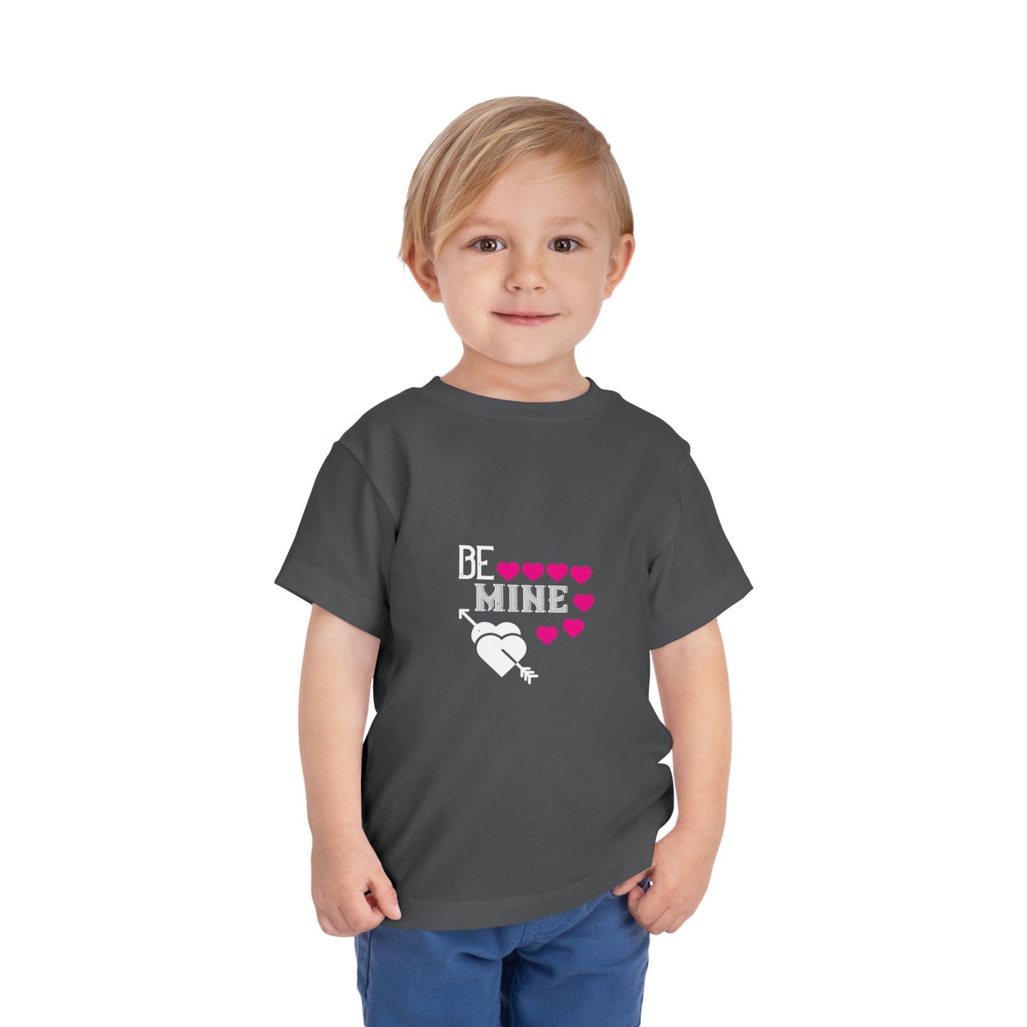 Be Mine Toddler Short Sleeve Tee - Cute Valentine’s Day T-Shirt for Kids