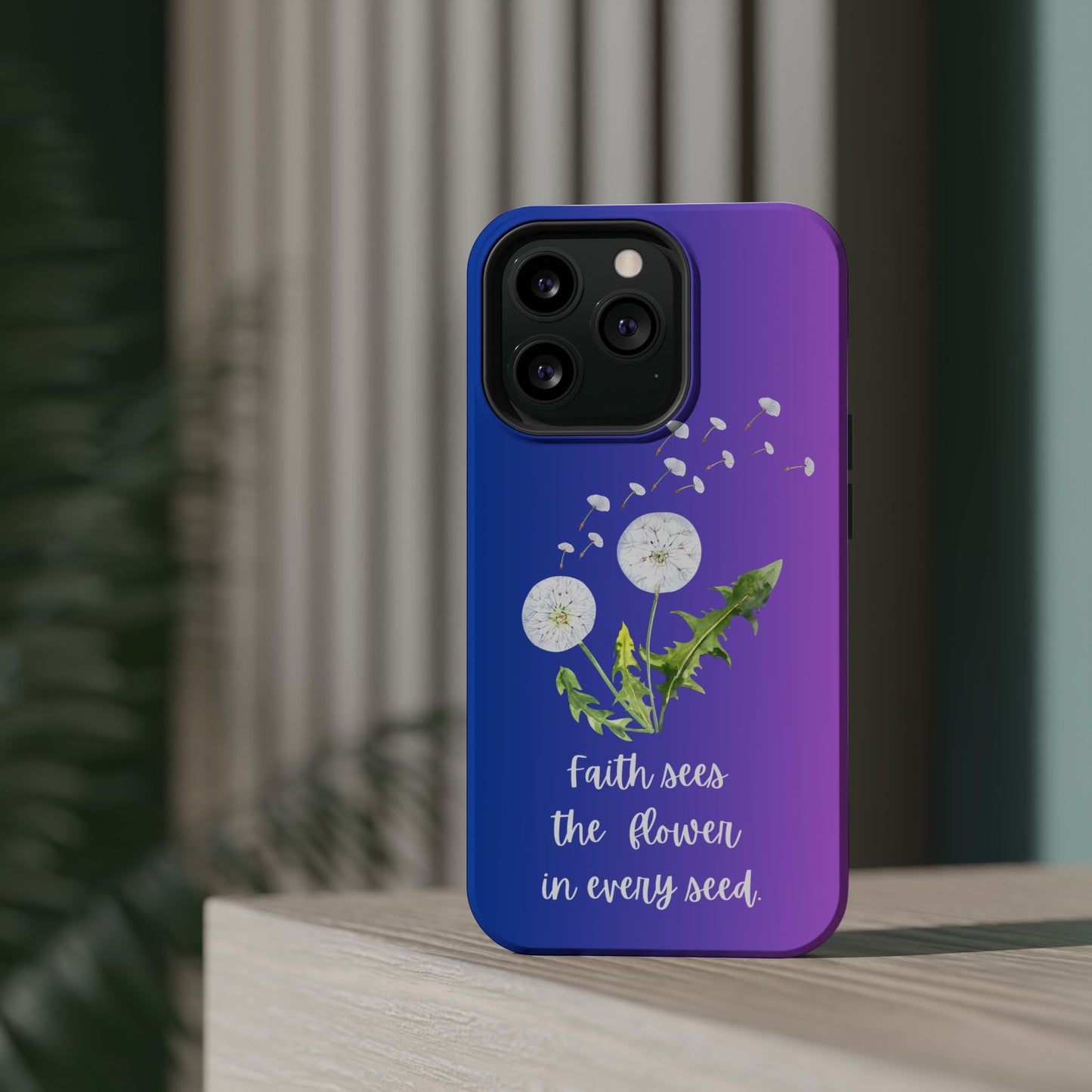 Phone Case - Faith Sees the Flower in Every Seed Inspirational Magnetic Tough Case