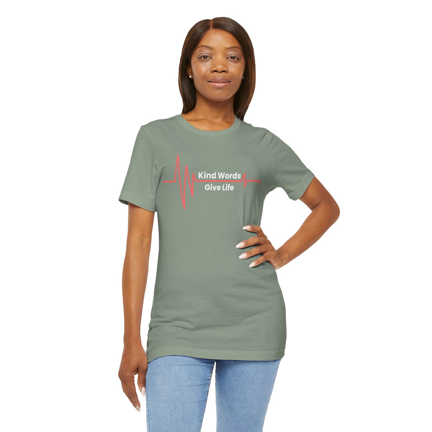 Unisex Jersey Short Sleeve Tee Kind Words Give Life