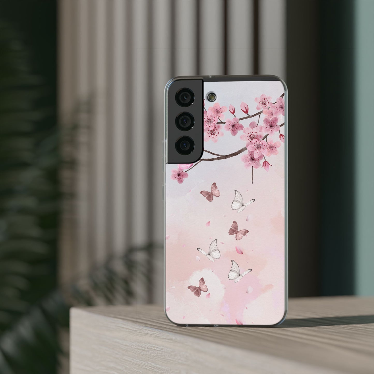 Pink Floral Flexi Case