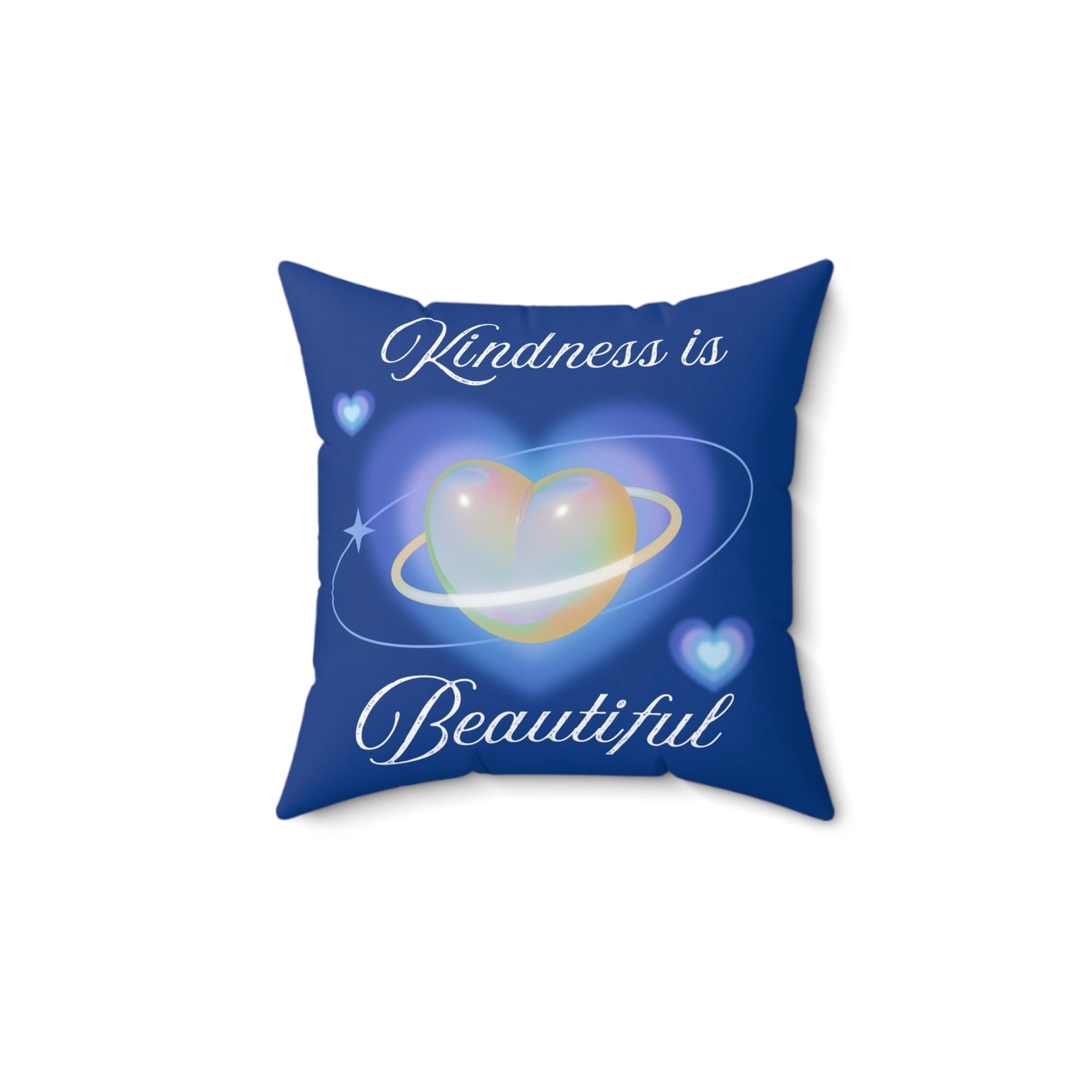 Kindness is Beautiful Throw Pillow - Cozy Home Decor with Heart Design