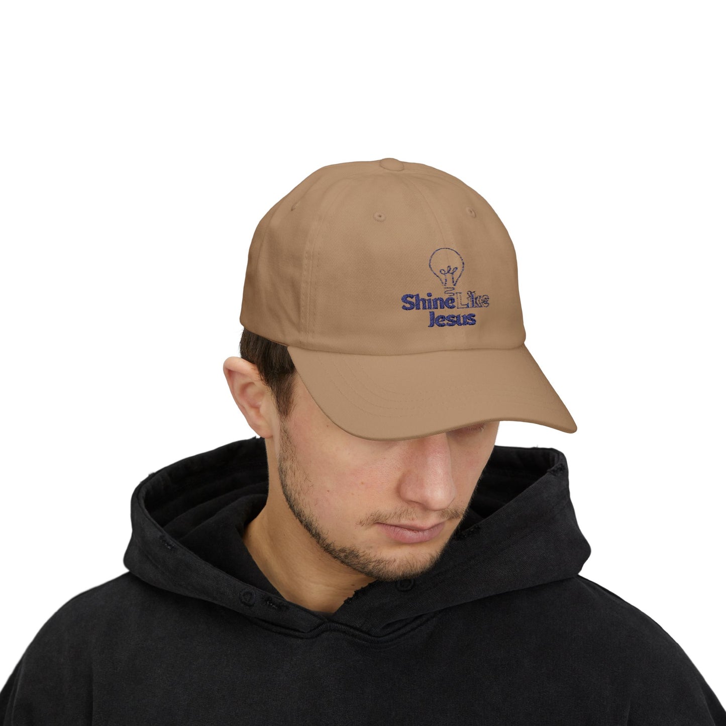 Shine Like Jesus Classic Dad Cap - Faith-Inspired White Hat