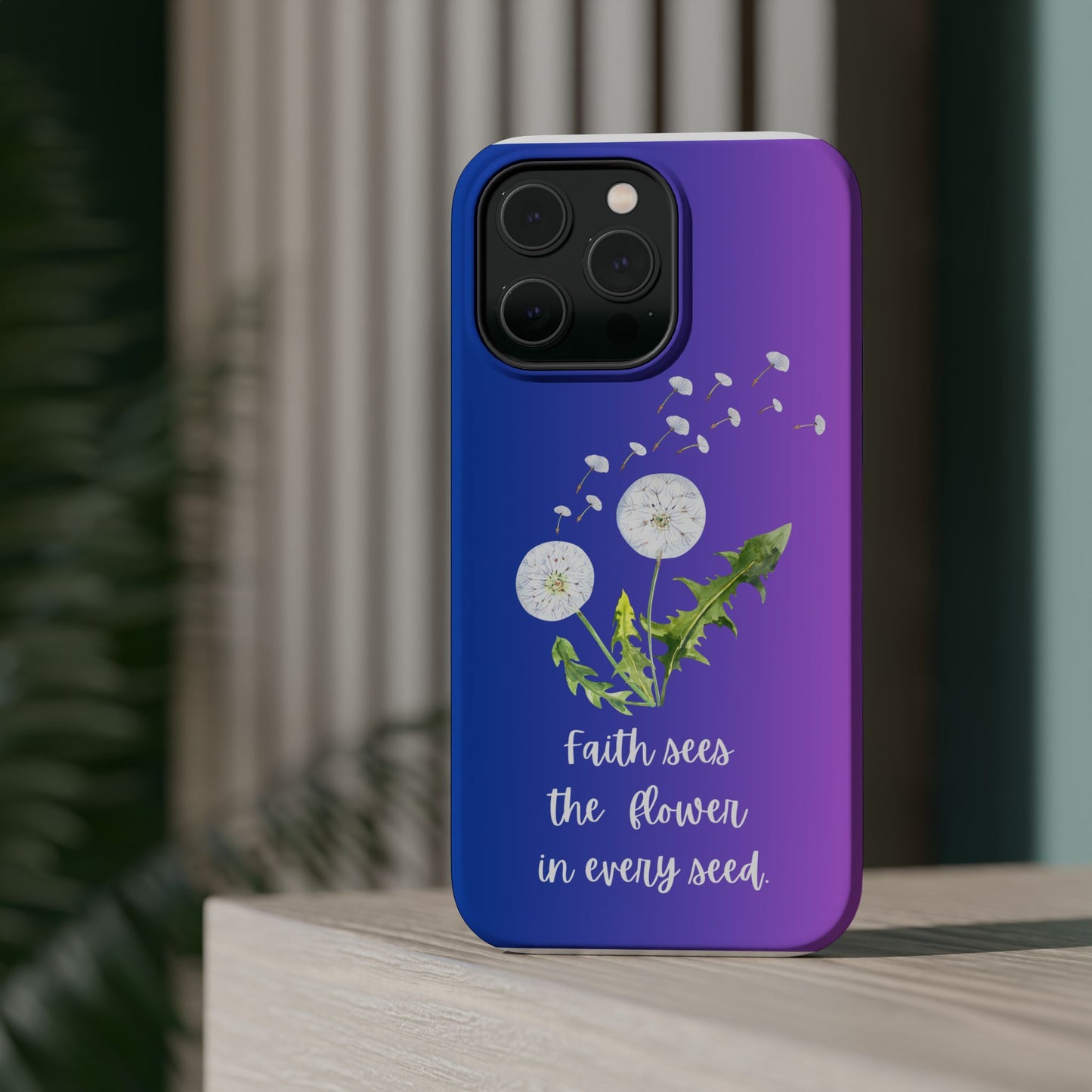 Phone Case - Faith Sees the Flower in Every Seed Inspirational Magnetic Tough Case