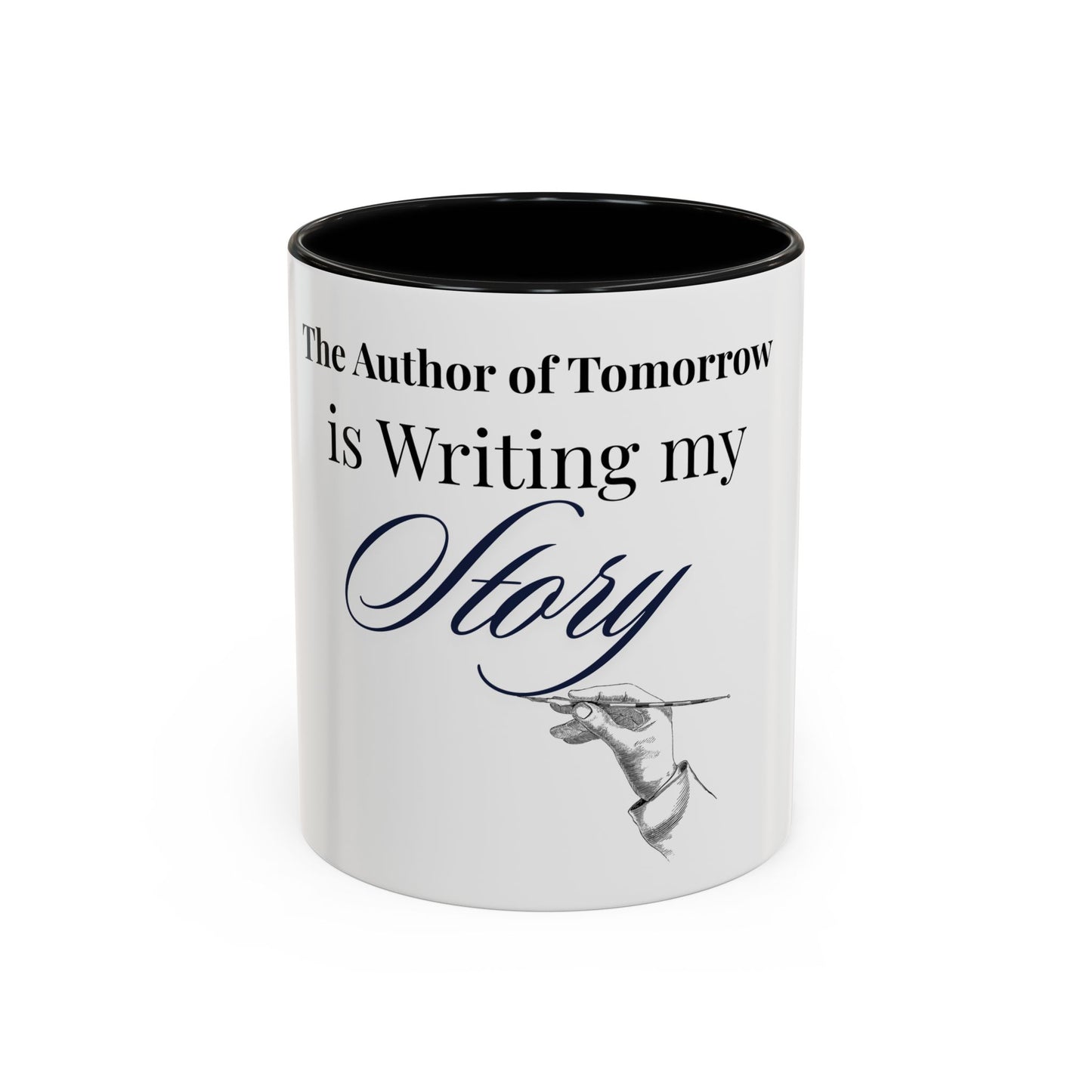 The Author of Tomorrow is Writing My Story Mug-Inspirational Faith Coffee Cup, Christian Gift