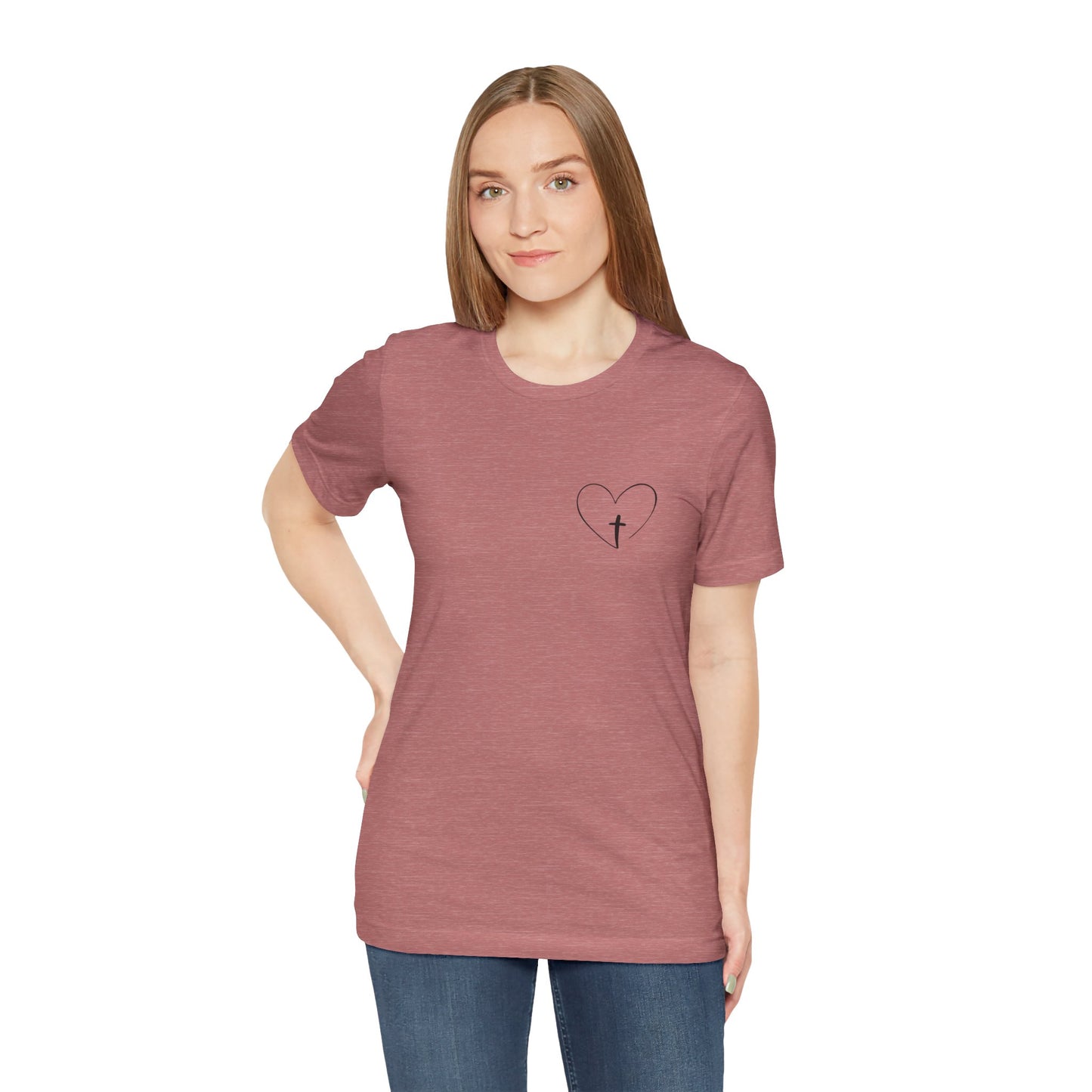 Minimalist Heart Cross Faith T-Shirt