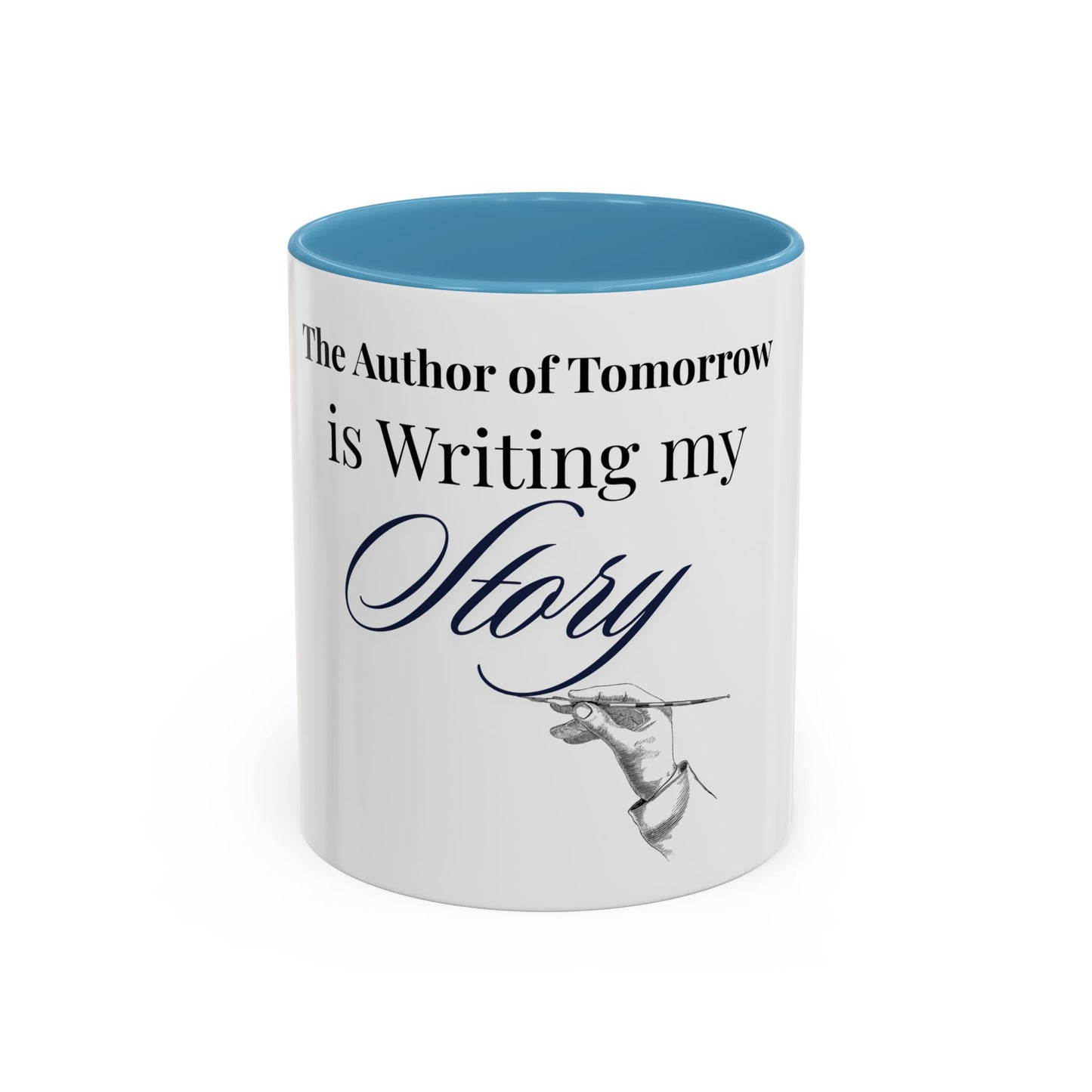 The Author of Tomorrow is Writing My Story Mug-Inspirational Faith Coffee Cup, Christian Gift