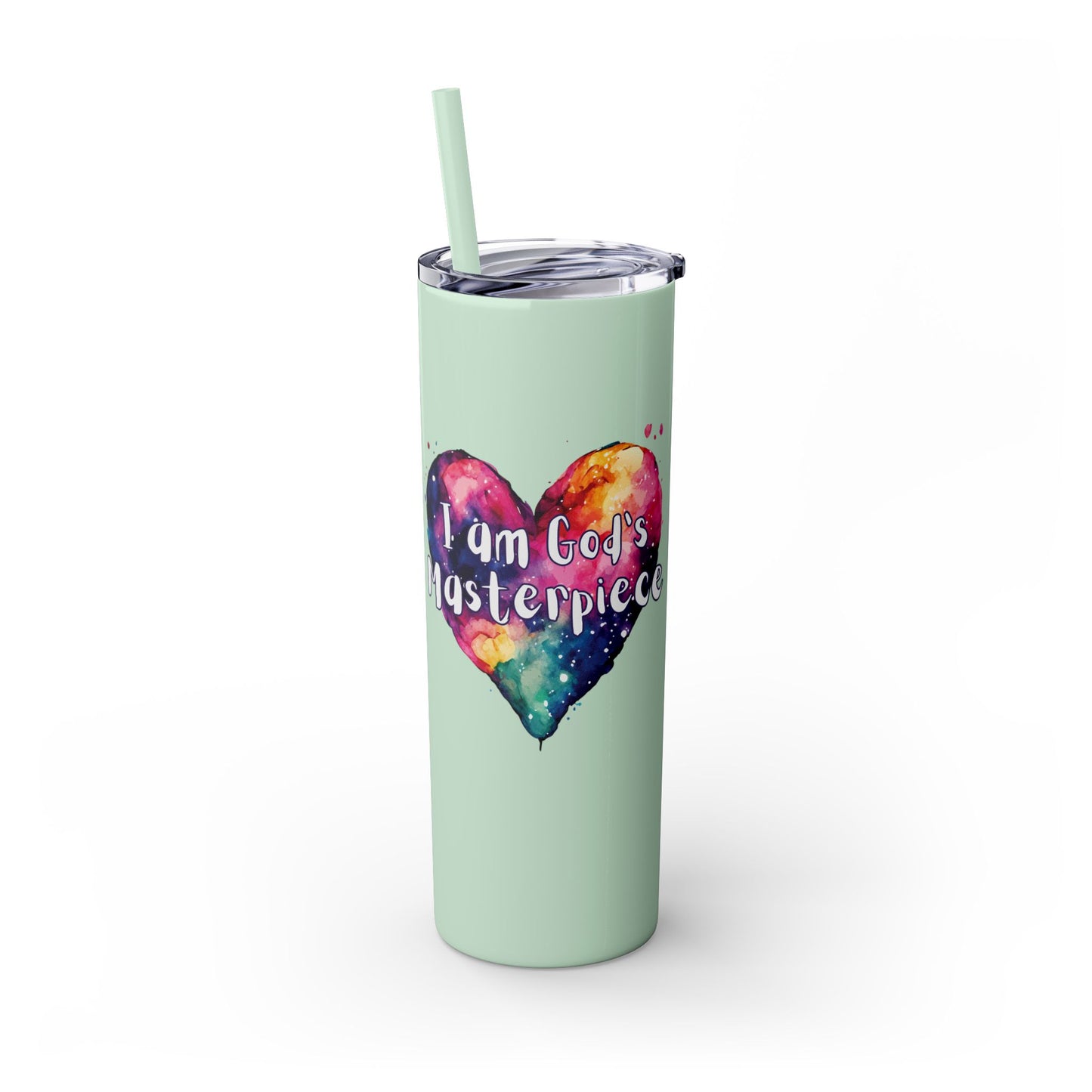 Masterpiece Skinny Tumbler with Straw, 20oz