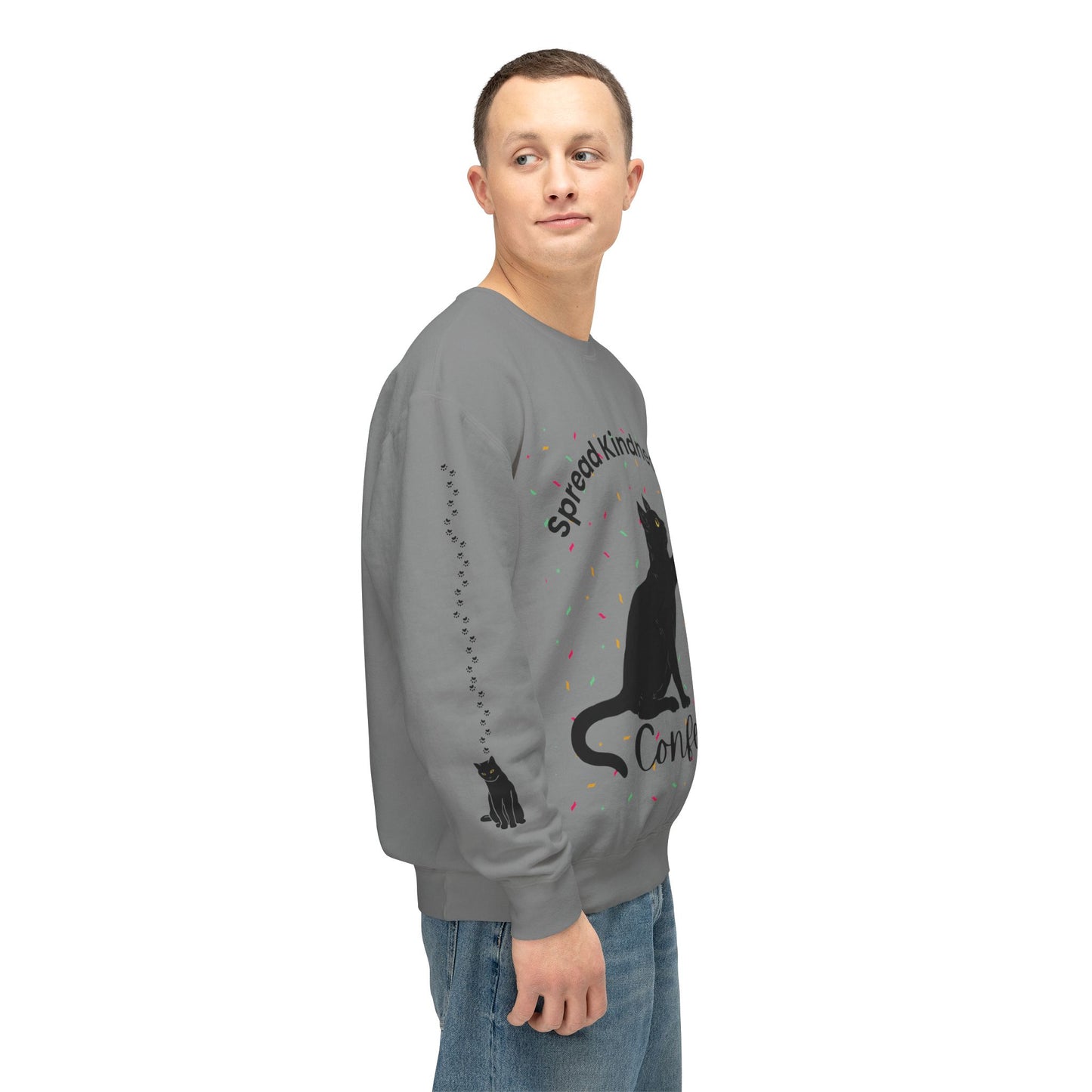 Unisex Lightweight Crewneck Sweatshirt Spread Kindness Like Confetti