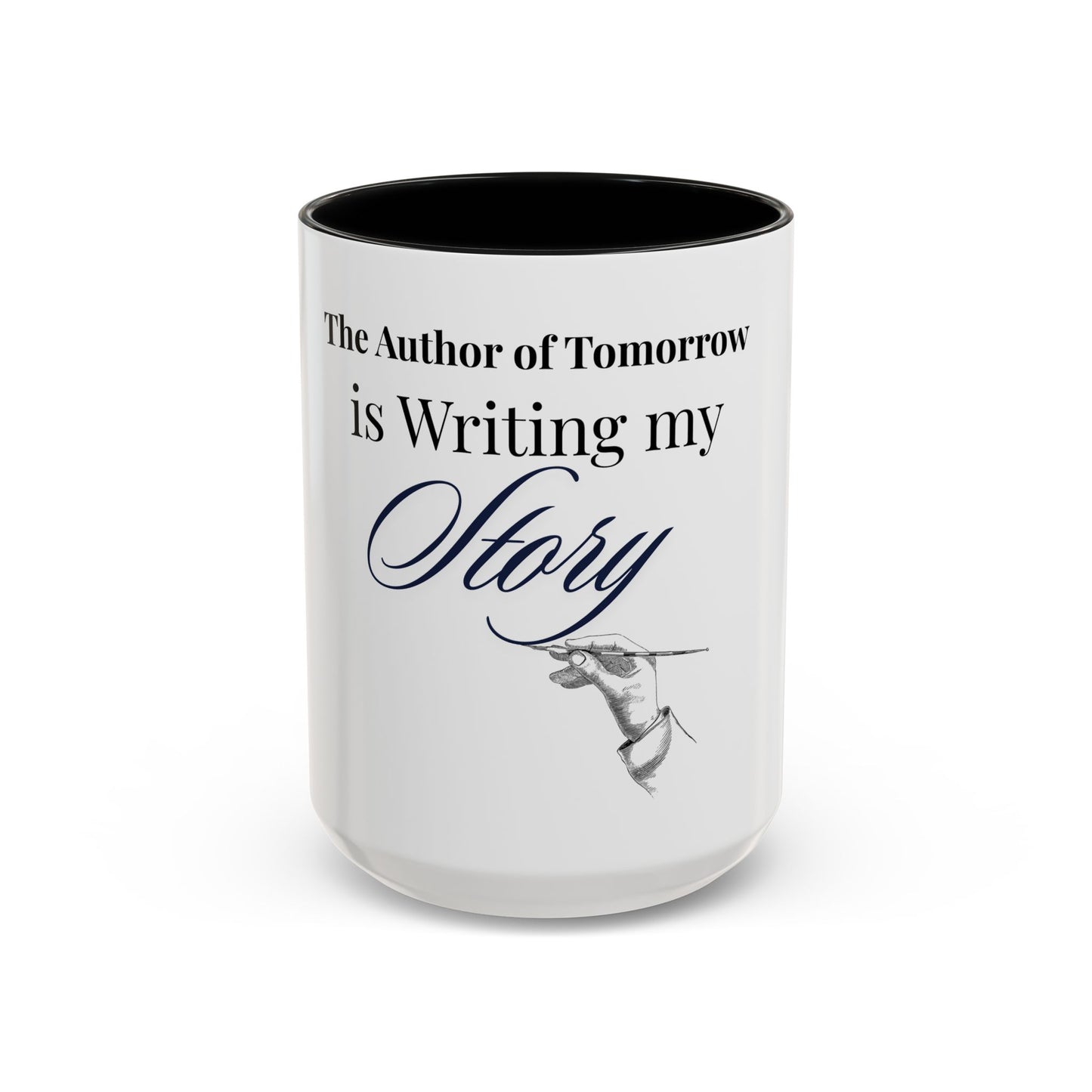 The Author of Tomorrow is Writing My Story Mug-Inspirational Faith Coffee Cup, Christian Gift