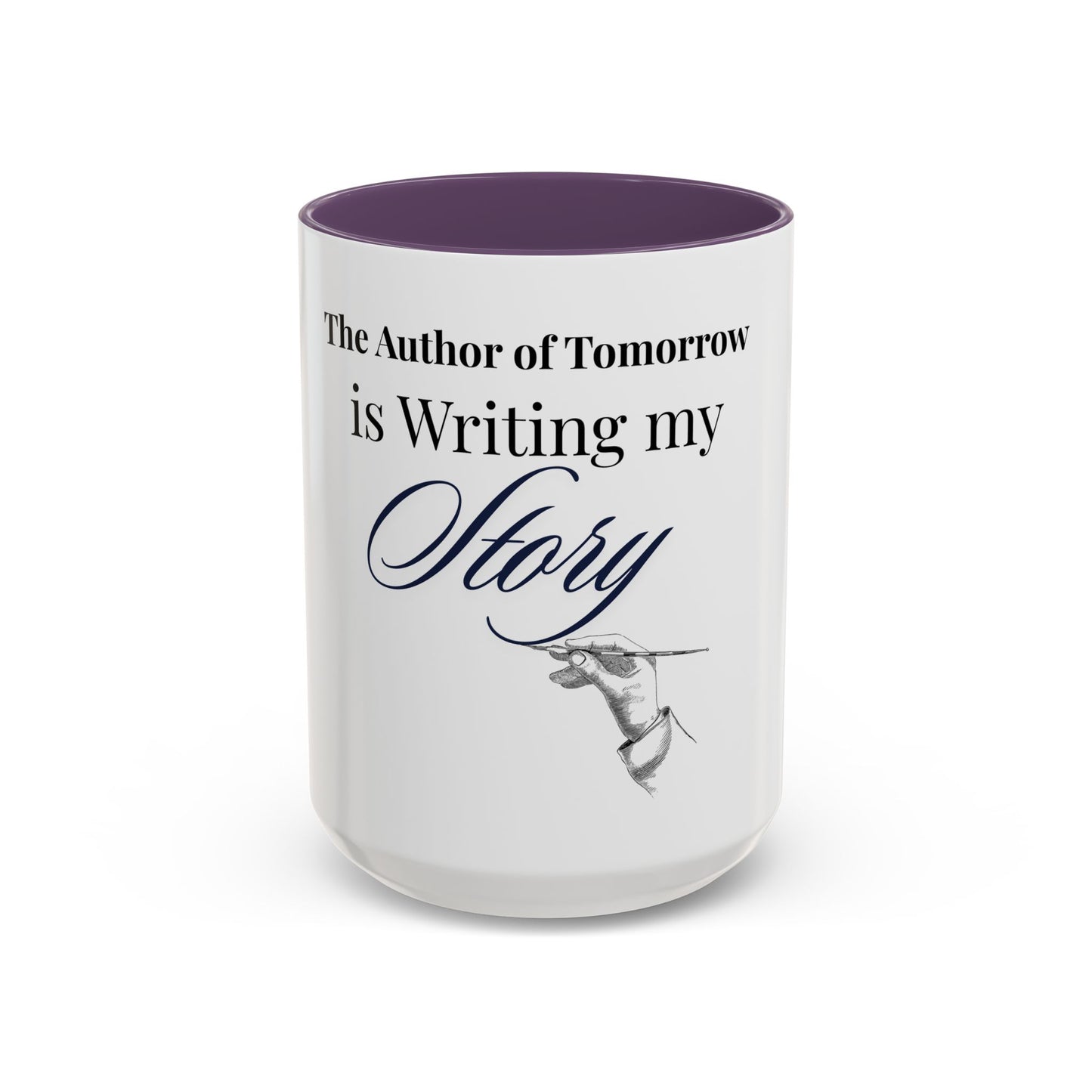 The Author of Tomorrow is Writing My Story Mug-Inspirational Faith Coffee Cup, Christian Gift