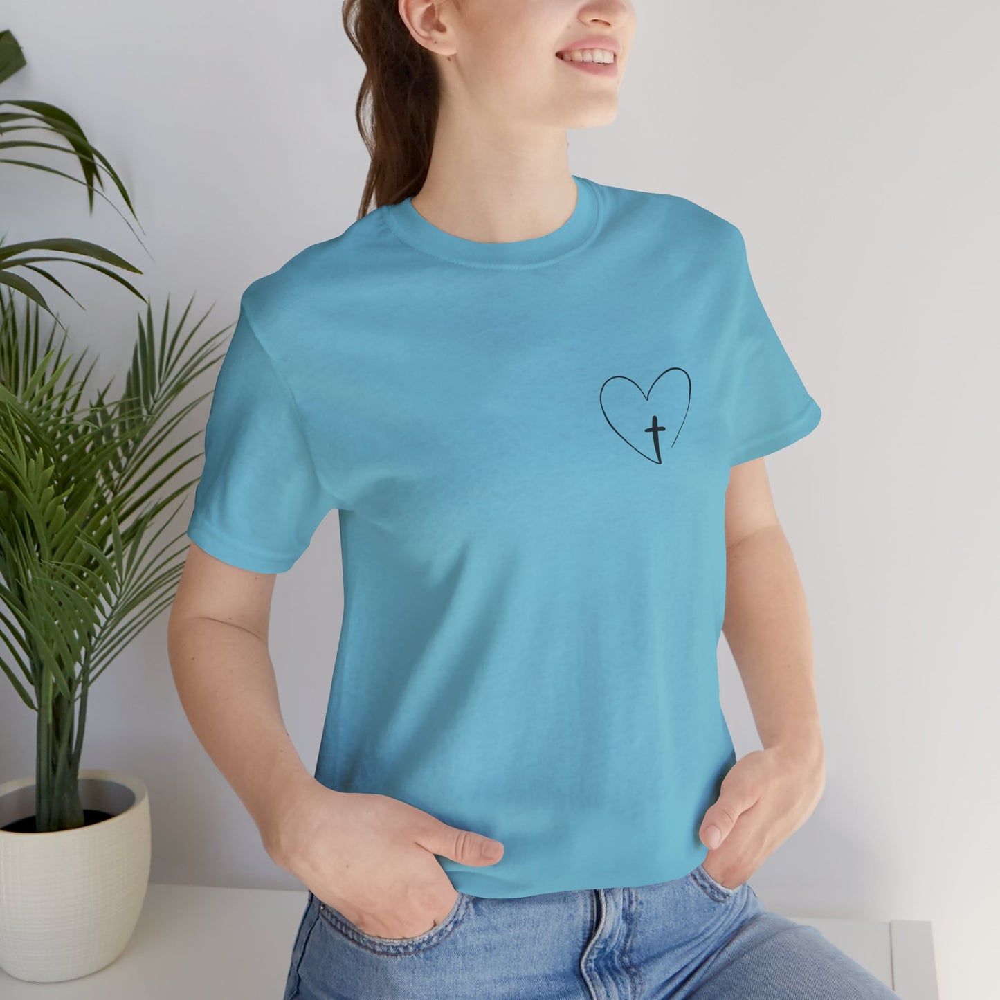 Minimalist Heart Cross Faith T-Shirt