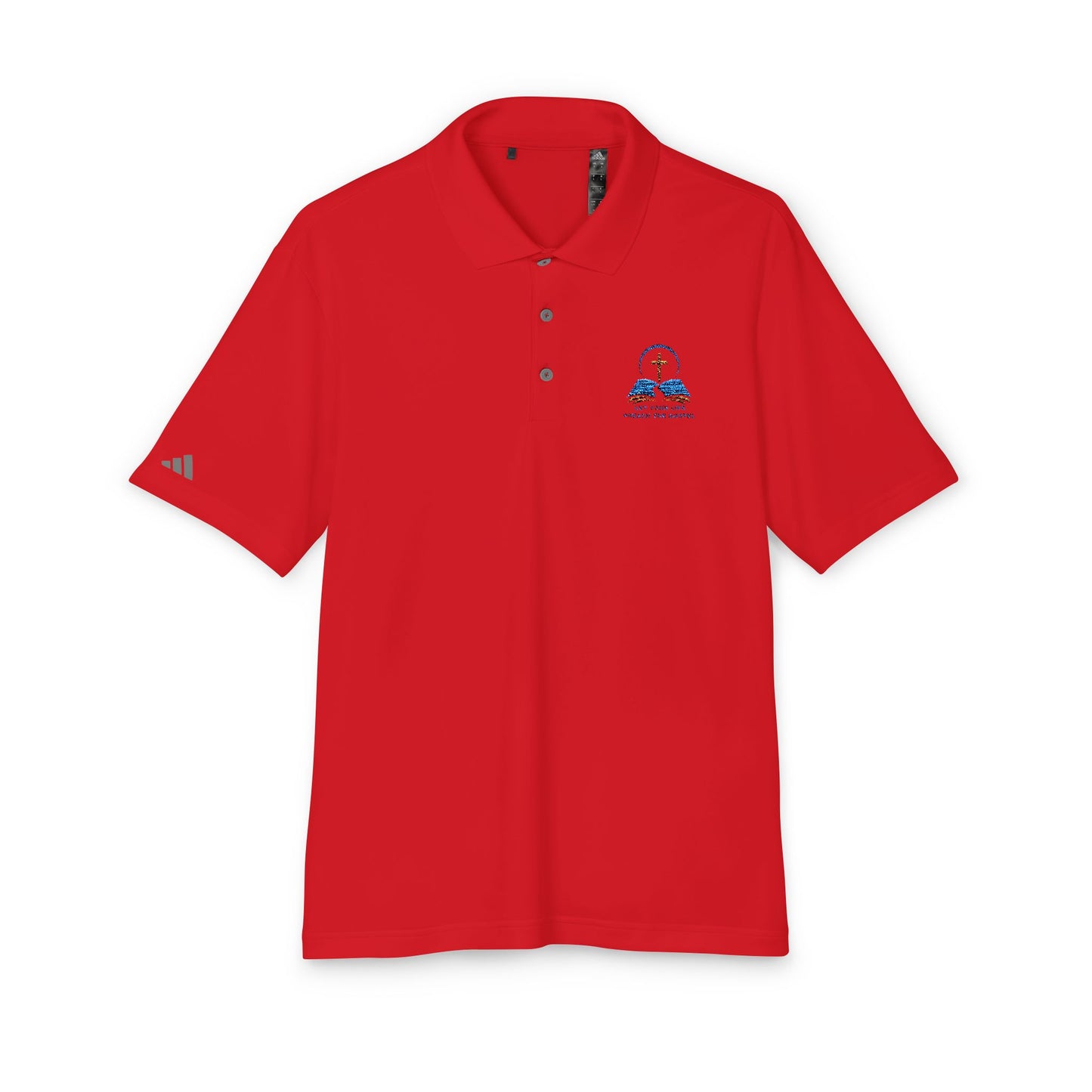 Adidas Unisex Performance Polo with Christian Design – Perfect for Sports & Casual Wear Let your life preach the gospel
