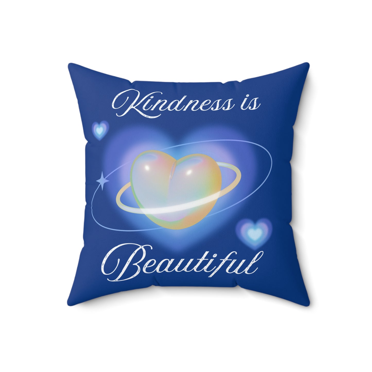 Kindness is Beautiful Throw Pillow - Cozy Home Decor with Heart Design