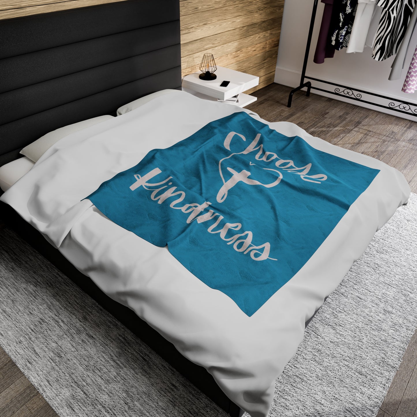 Velveteen Plush Blanket - Choose Kindness Snuggle Blanket