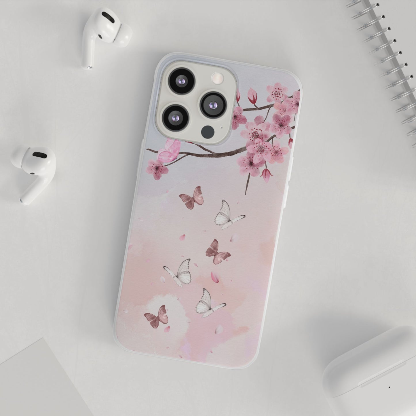 Pink Floral Flexi Case