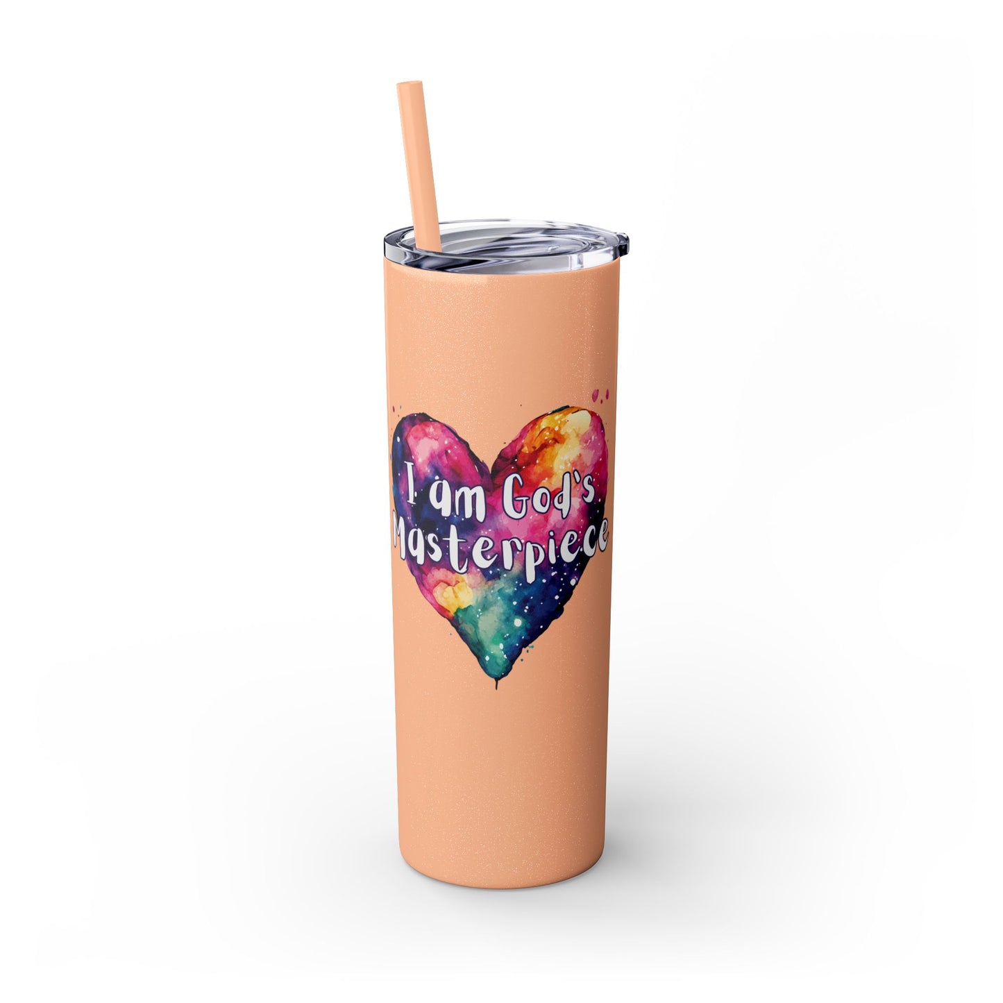 Masterpiece Skinny Tumbler with Straw, 20oz