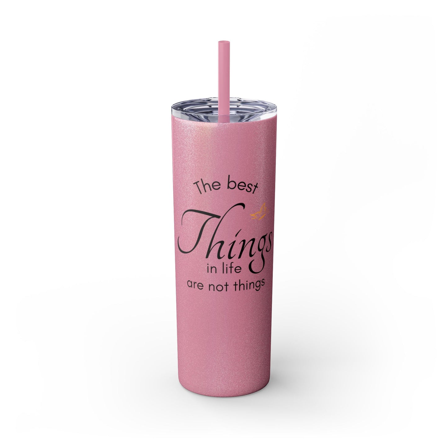 20oz Skinny Tumbler with Straw - Inspirational Reminder Cup