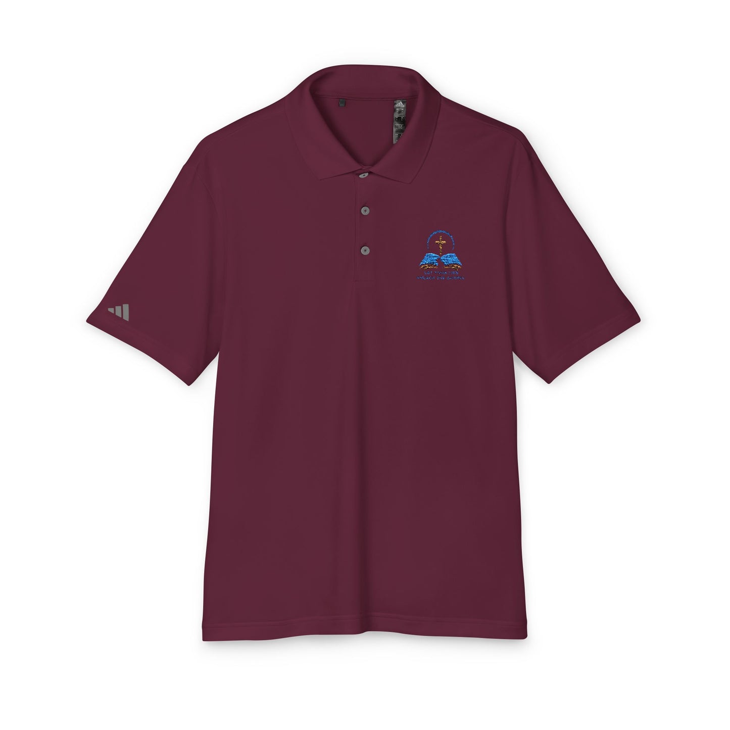 Adidas Unisex Performance Polo with Christian Design – Perfect for Sports & Casual Wear Let your life preach the gospel