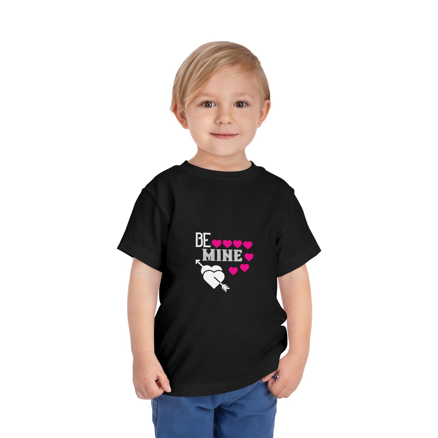Be Mine Toddler Short Sleeve Tee - Cute Valentine’s Day T-Shirt for Kids