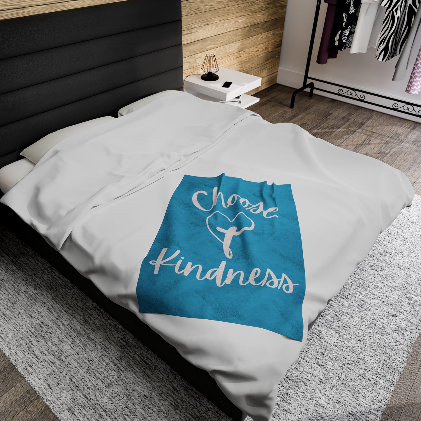 Velveteen Plush Blanket - Choose Kindness Snuggle Blanket