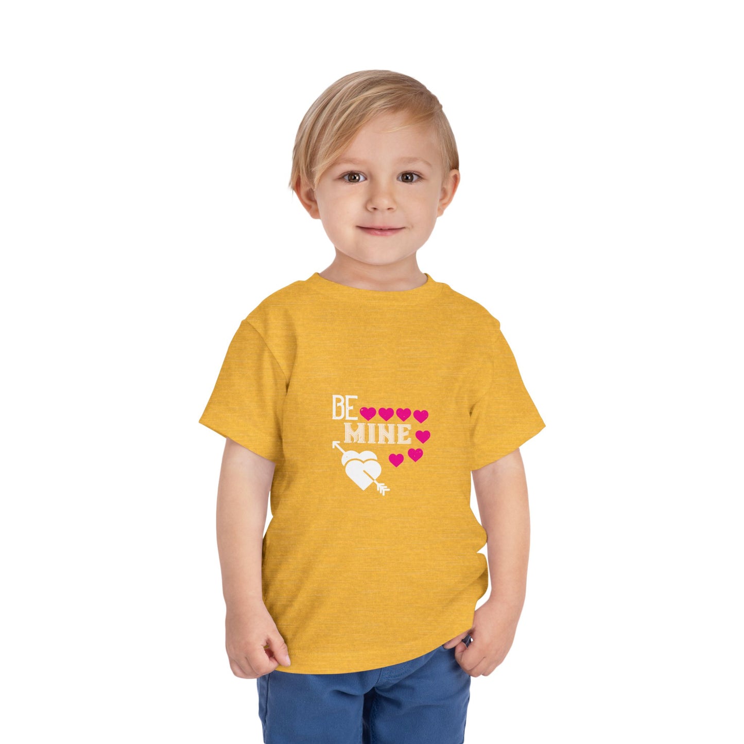 Be Mine Toddler Short Sleeve Tee - Cute Valentine’s Day T-Shirt for Kids