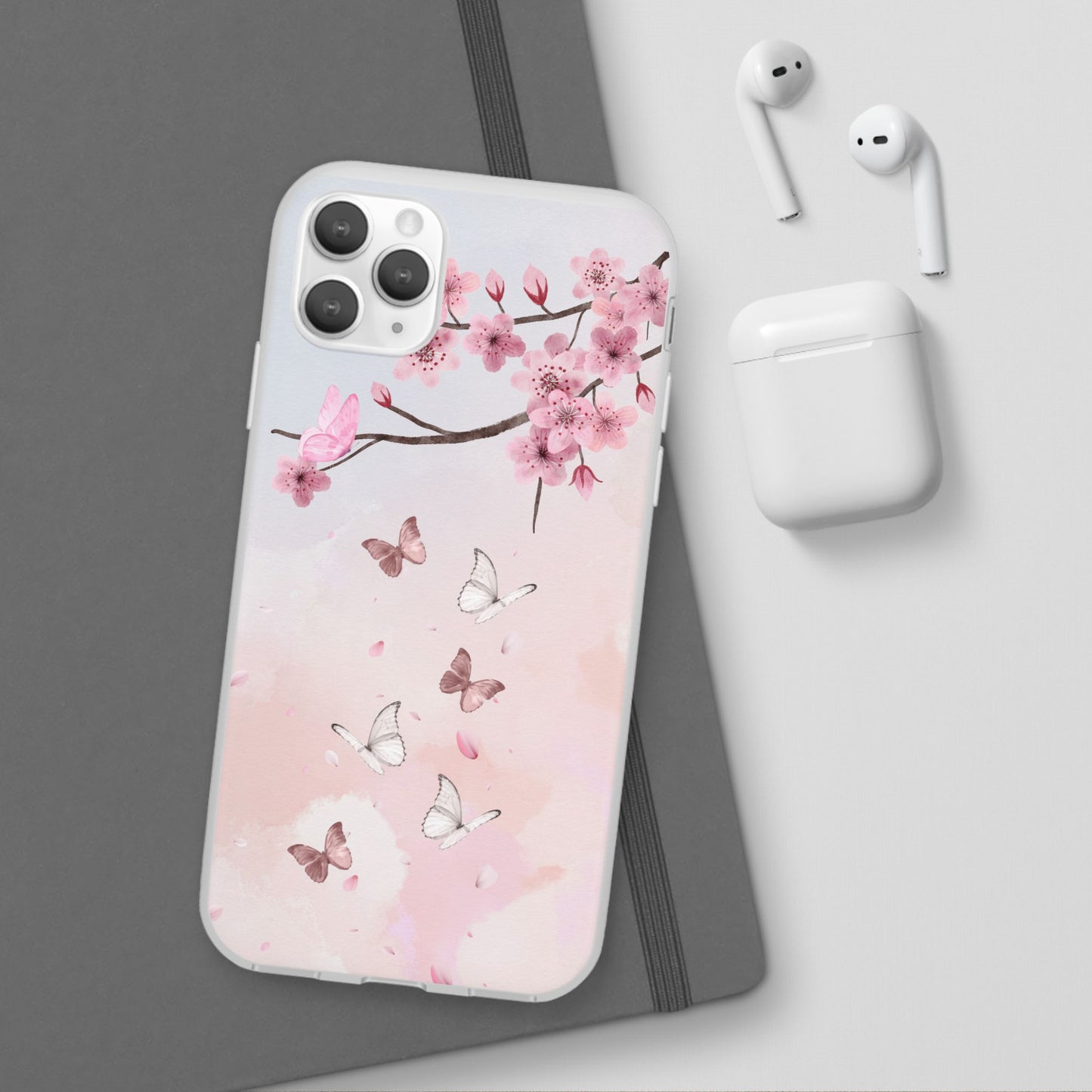 Pink Floral Flexi Case