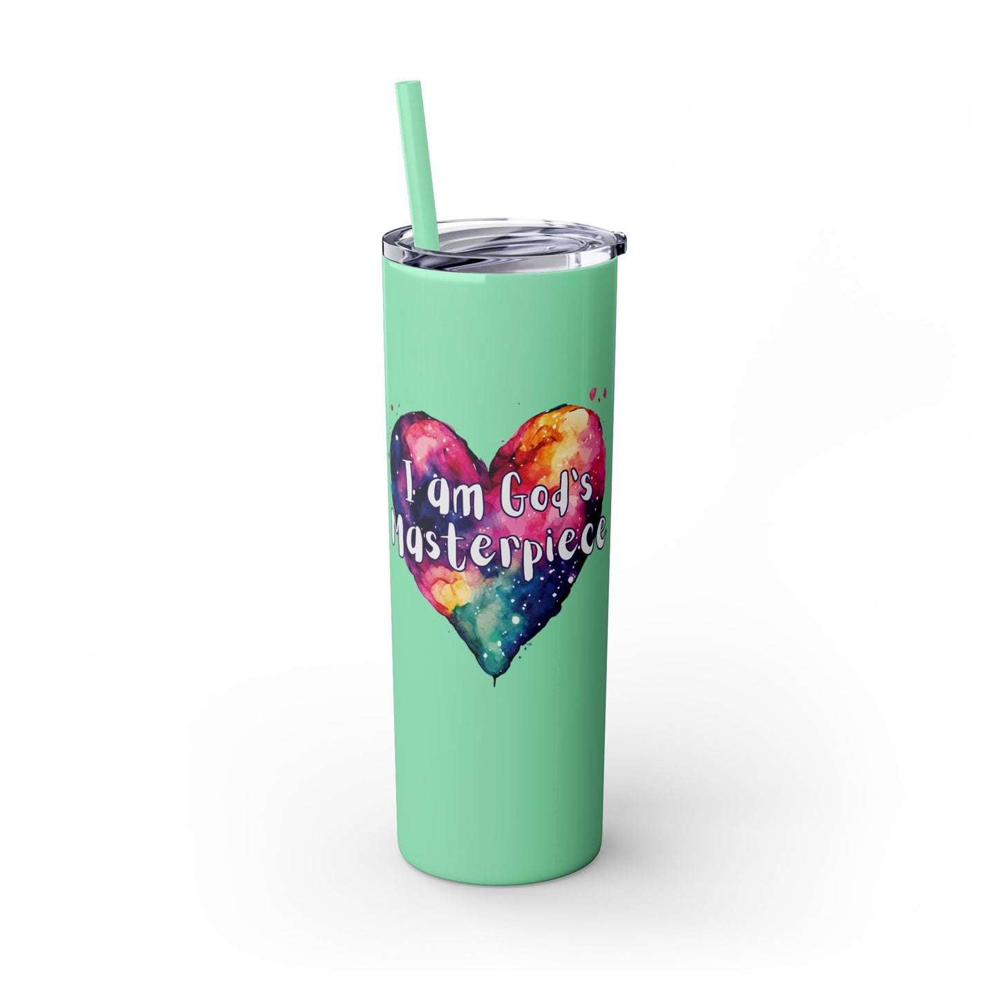 Masterpiece Skinny Tumbler with Straw, 20oz