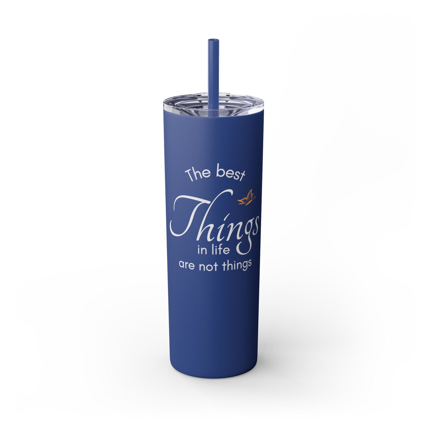 20oz Skinny Tumbler with Straw - Inspirational Reminder Cup