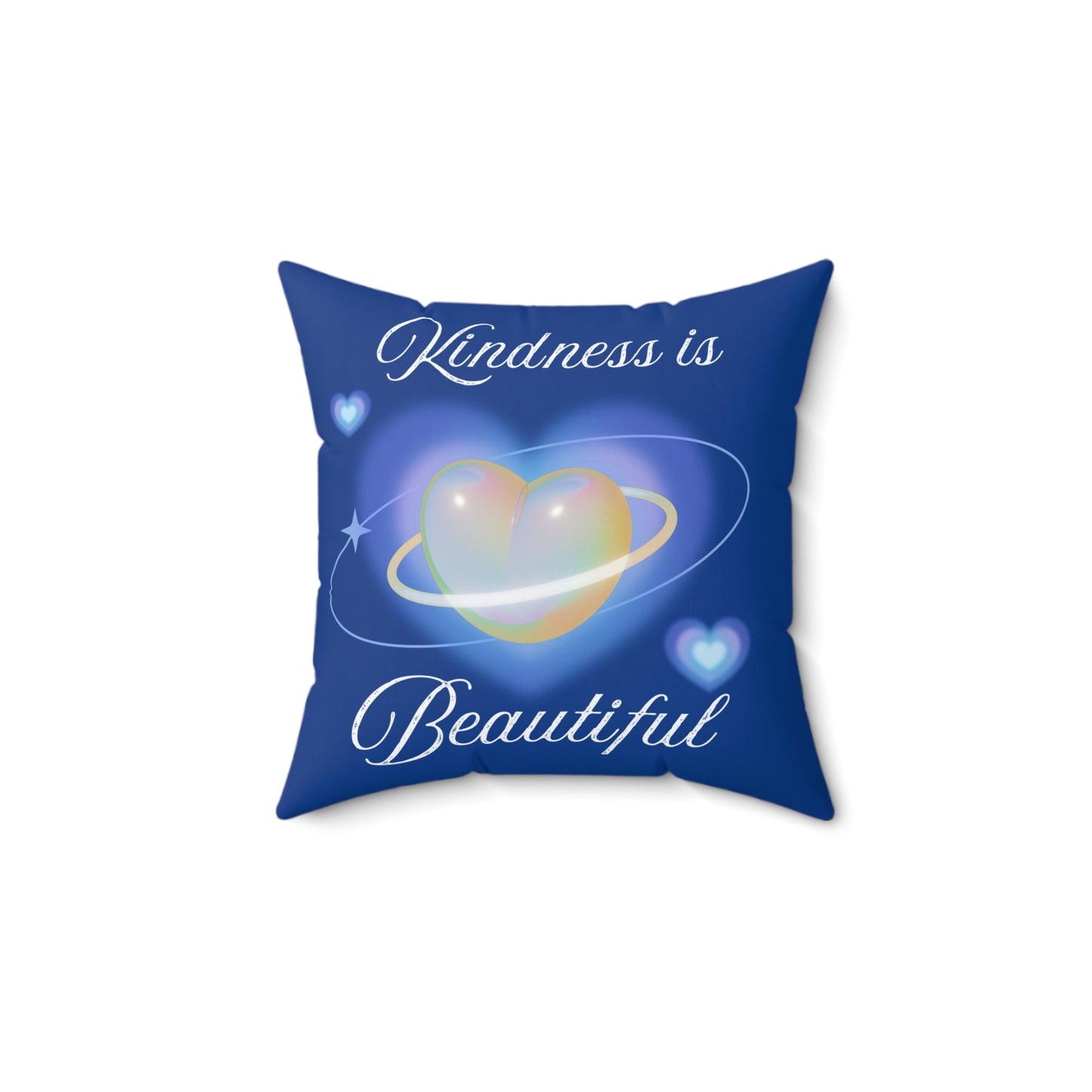 Kindness is Beautiful Throw Pillow - Cozy Home Decor with Heart Design