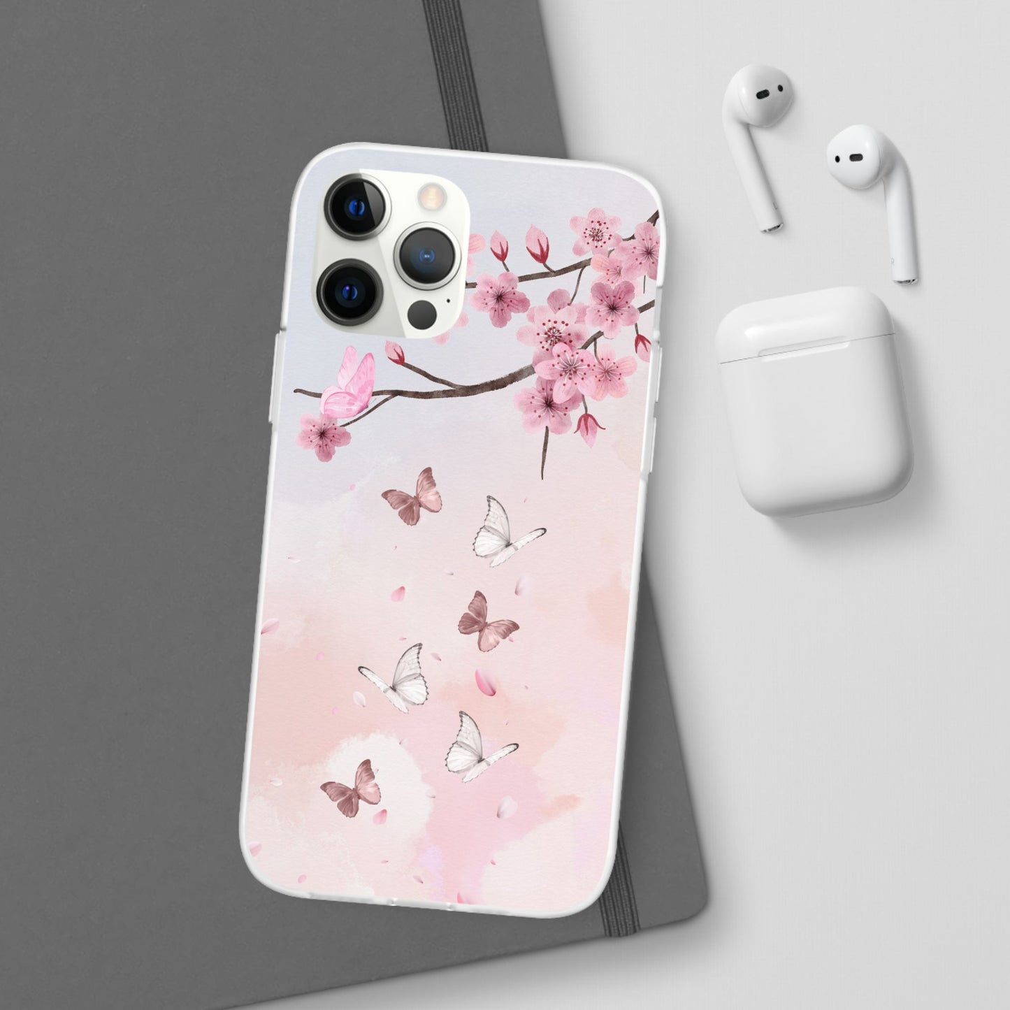 Pink Floral Flexi Case