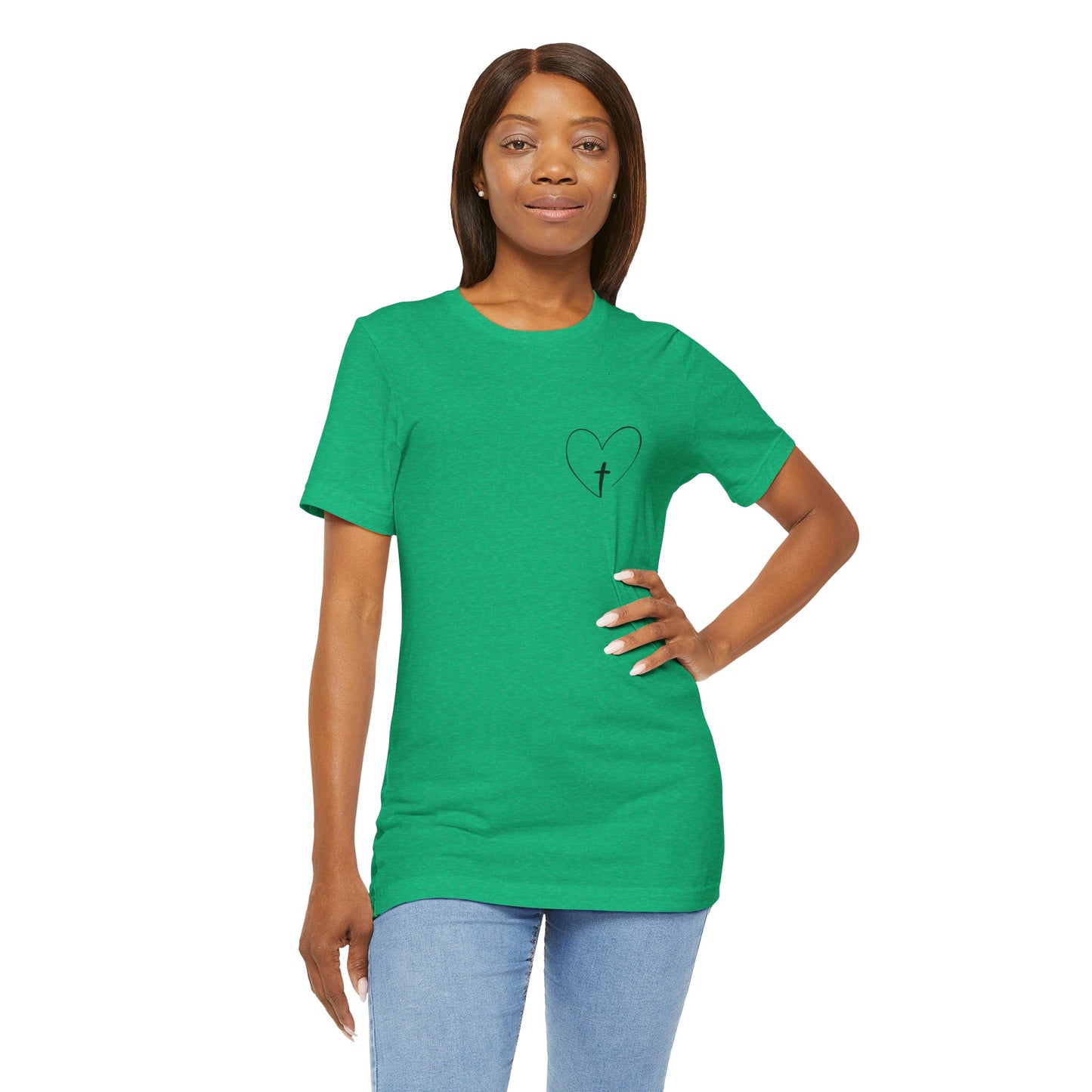 Minimalist Heart Cross Faith T-Shirt