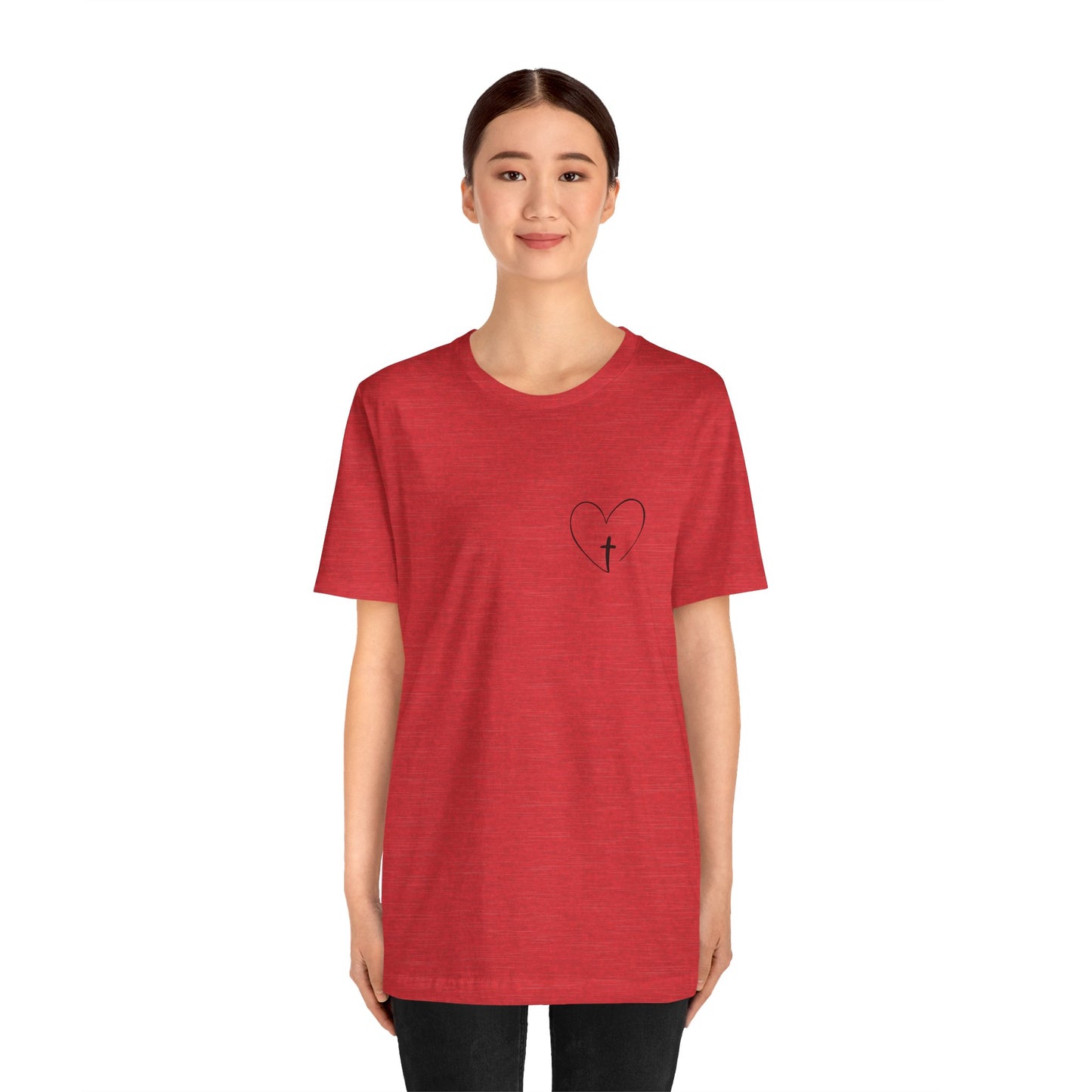 Minimalist Heart Cross Faith T-Shirt