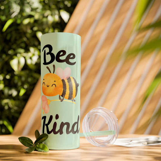 Be Kind Skinny Tumbler with Straw, 20oz