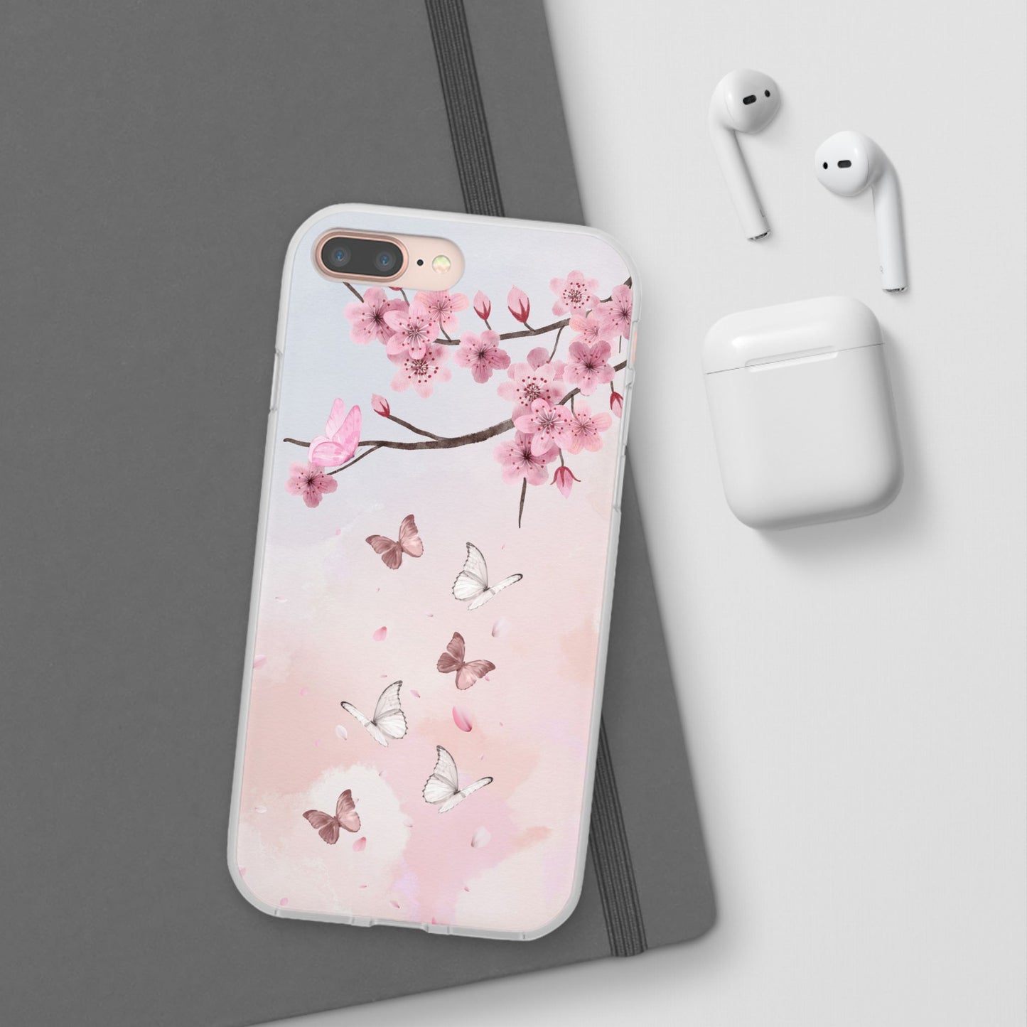 Pink Floral Flexi Case
