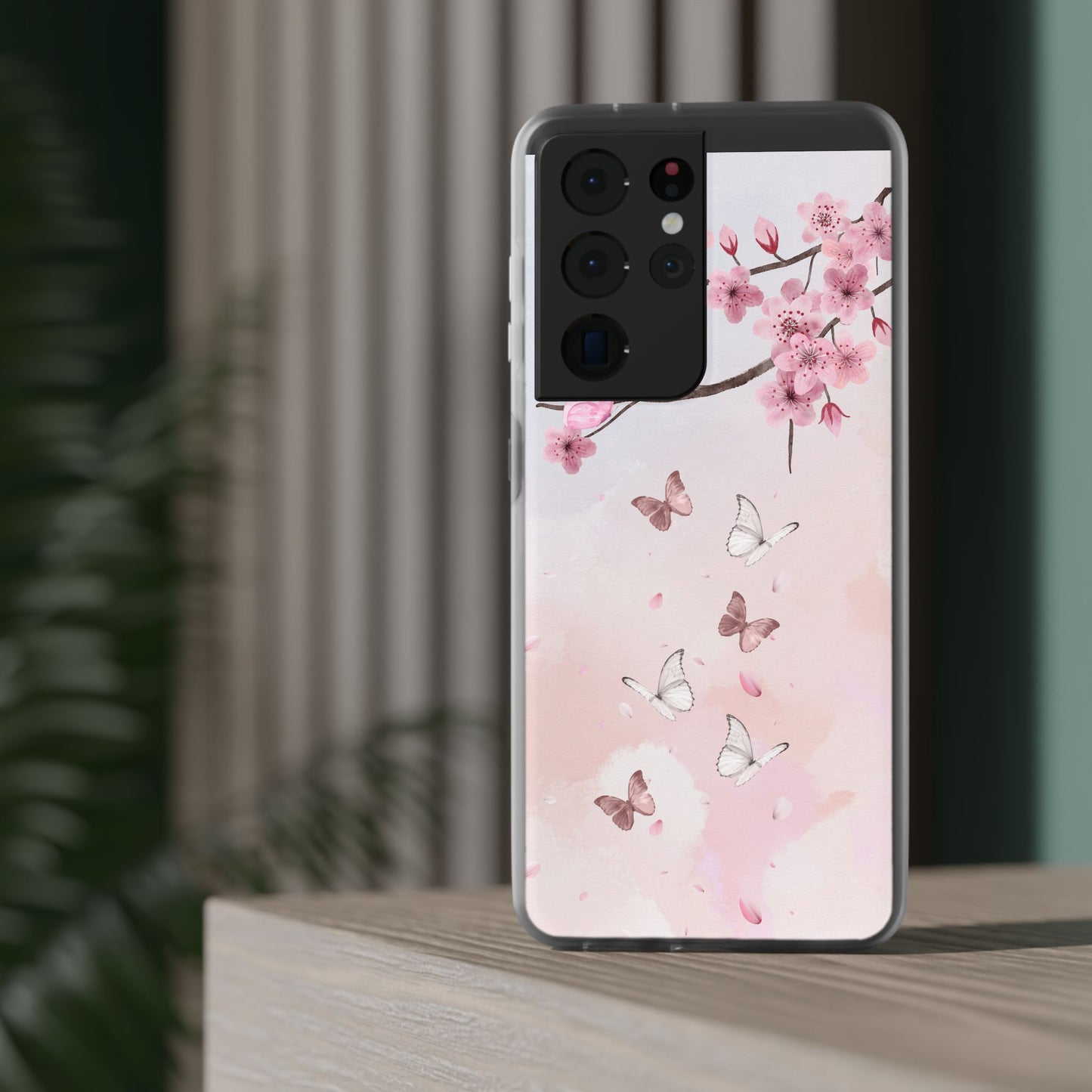 Pink Floral Flexi Case