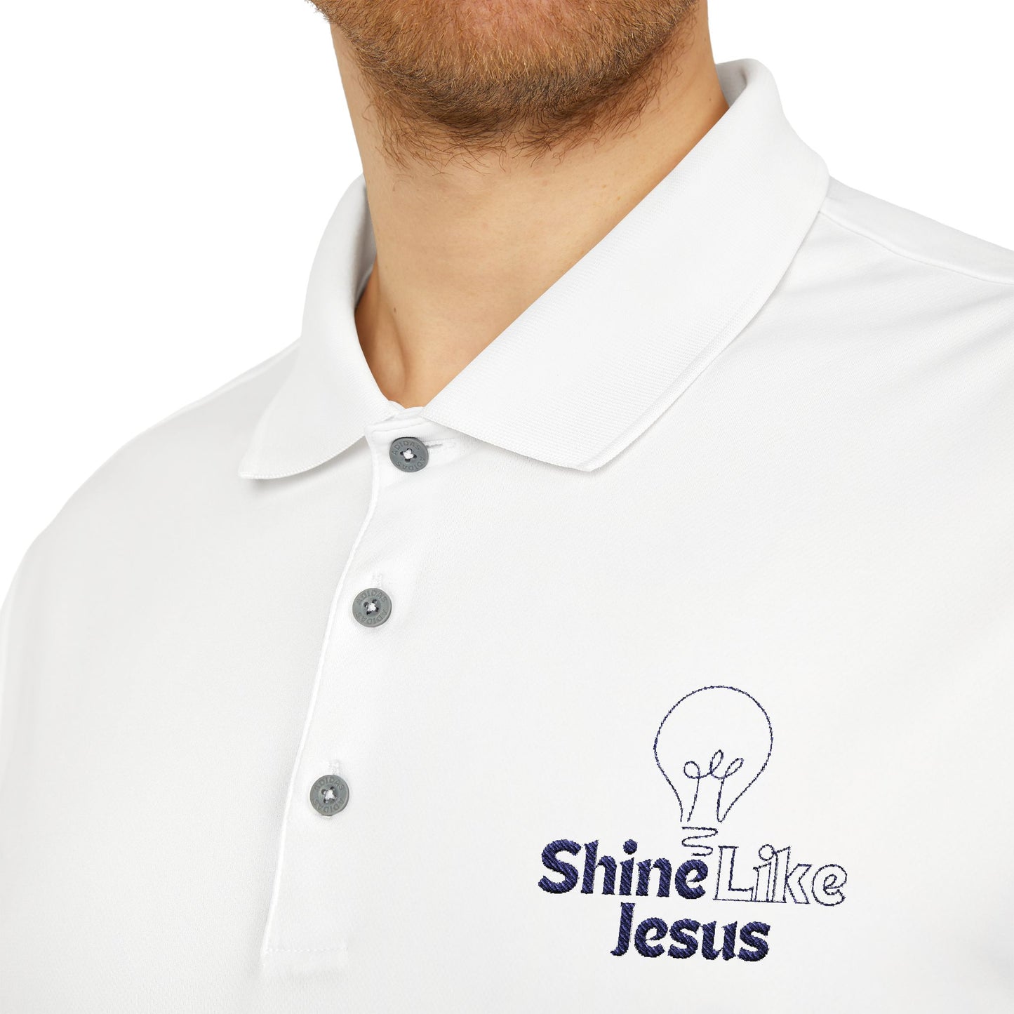 Adidas Unisex Performance Polo - Shine Like Jesus