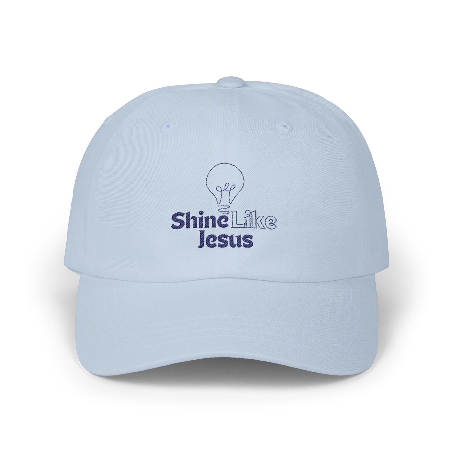 Shine Like Jesus Classic Dad Cap - Faith-Inspired White Hat