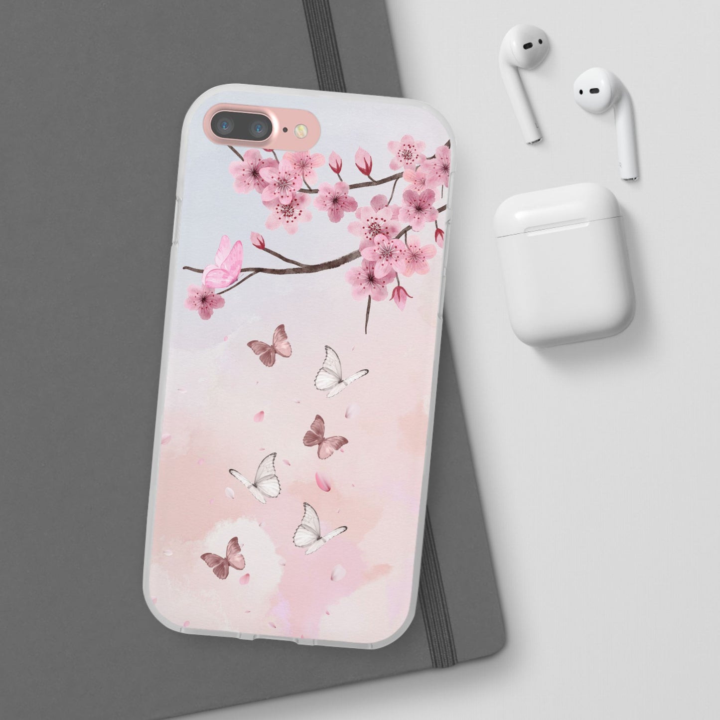 Pink Floral Flexi Case
