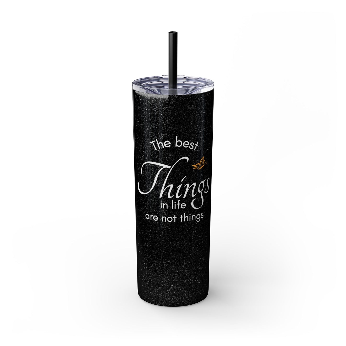 20oz Skinny Tumbler with Straw - Inspirational Reminder Cup
