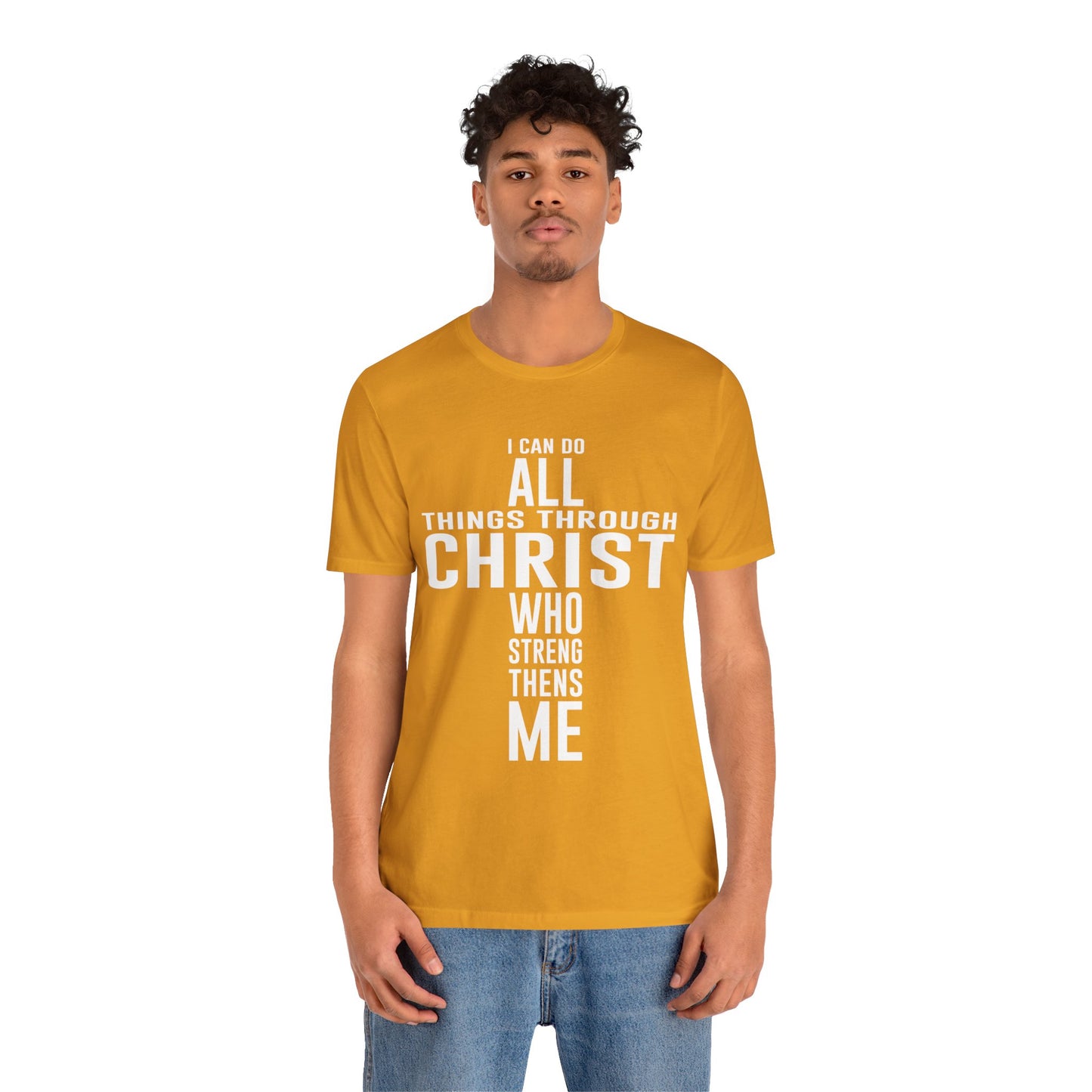 I can do all things through Christ Unisex Jersey Short Sleeve Tee