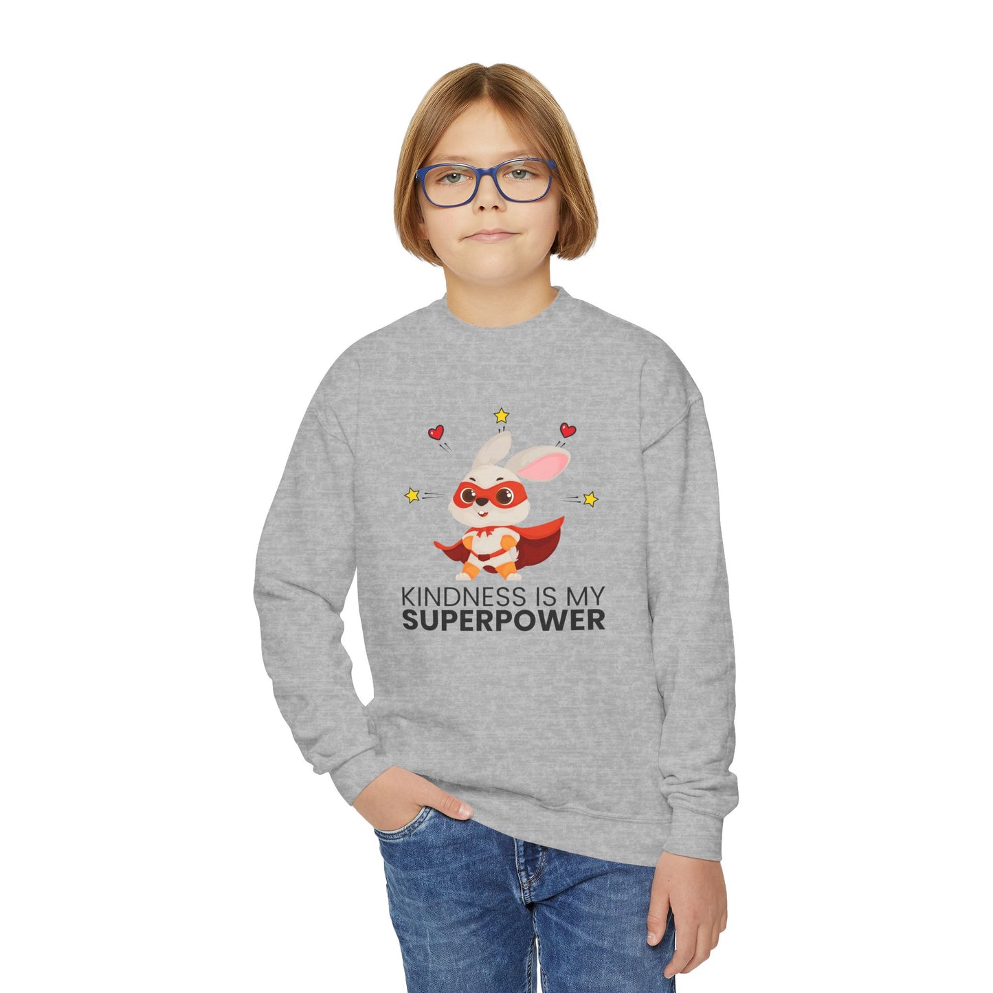 Youth Sweatshirt - 'Kindness is My Superpower'